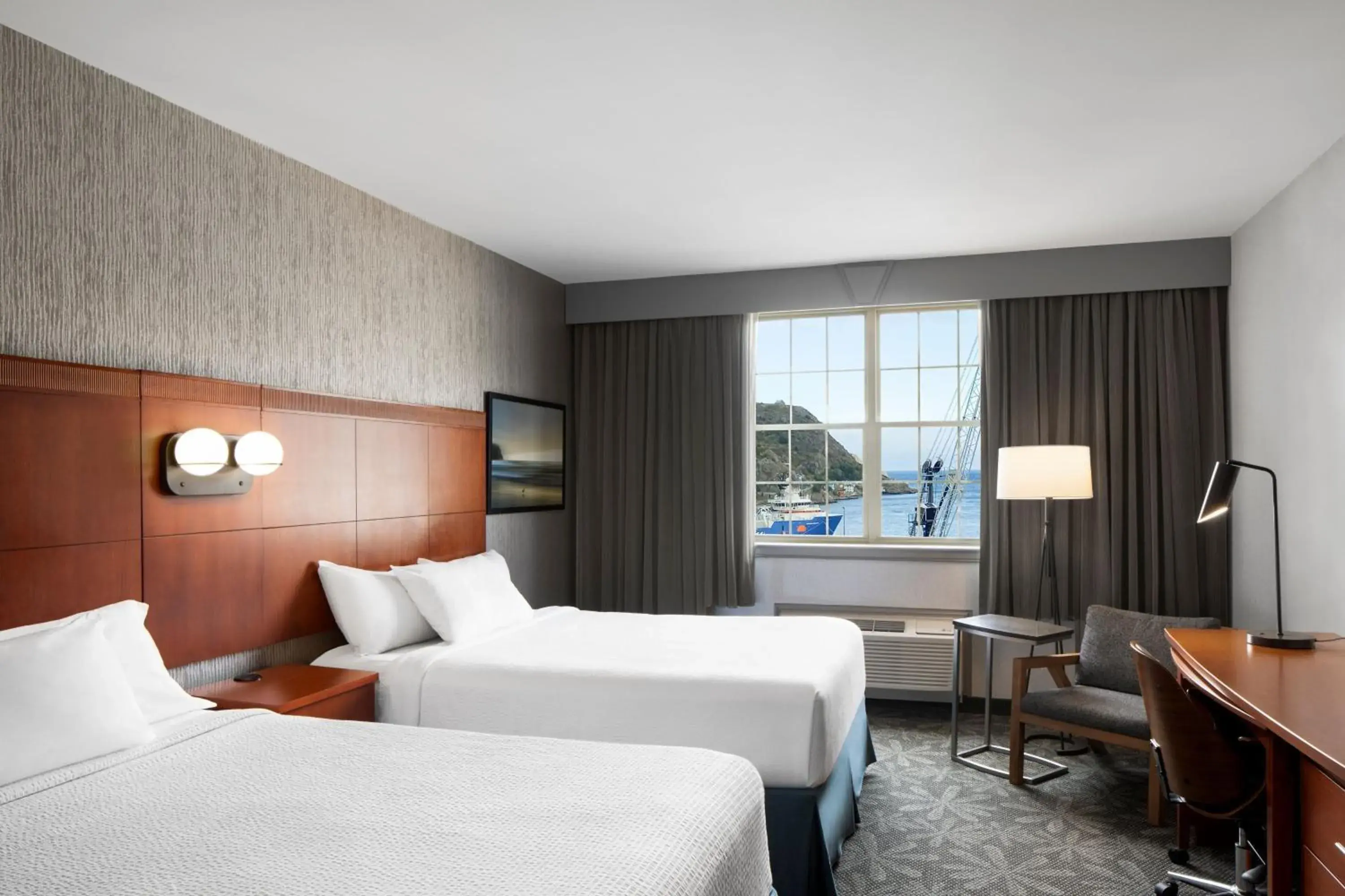 Queen Room with Two Queen Beds and City View in Courtyard by Marriott St. John's Newfoundland Queen Room with Two Queen Beds and City View in Courtyard by Marriott St. John's Newfoundland