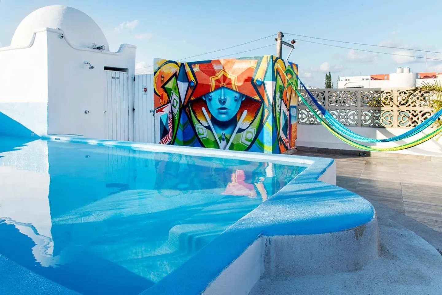 Swimming pool in Valentina Suites by Las Flores Vacation Rentals