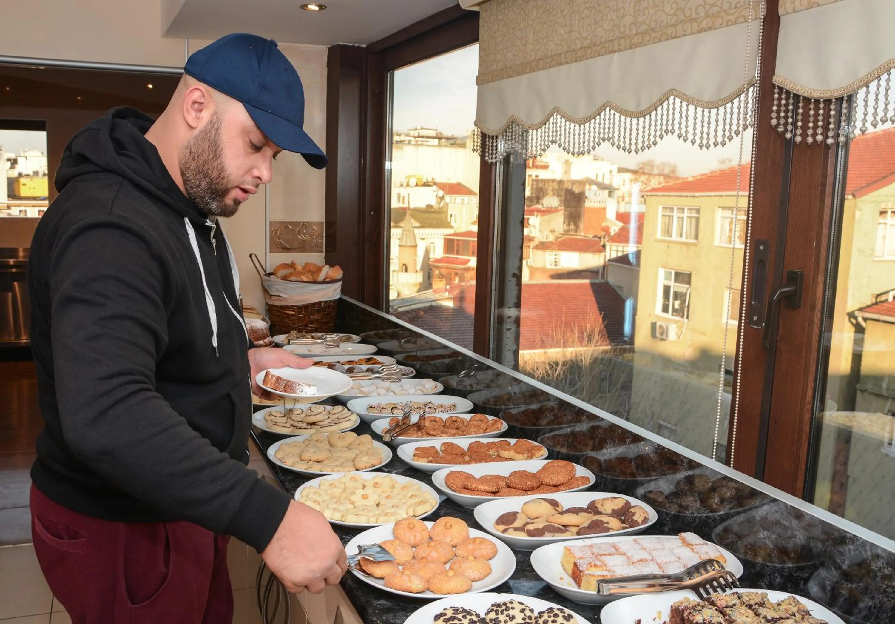 Buffet breakfast in Grand Rosa Hotel