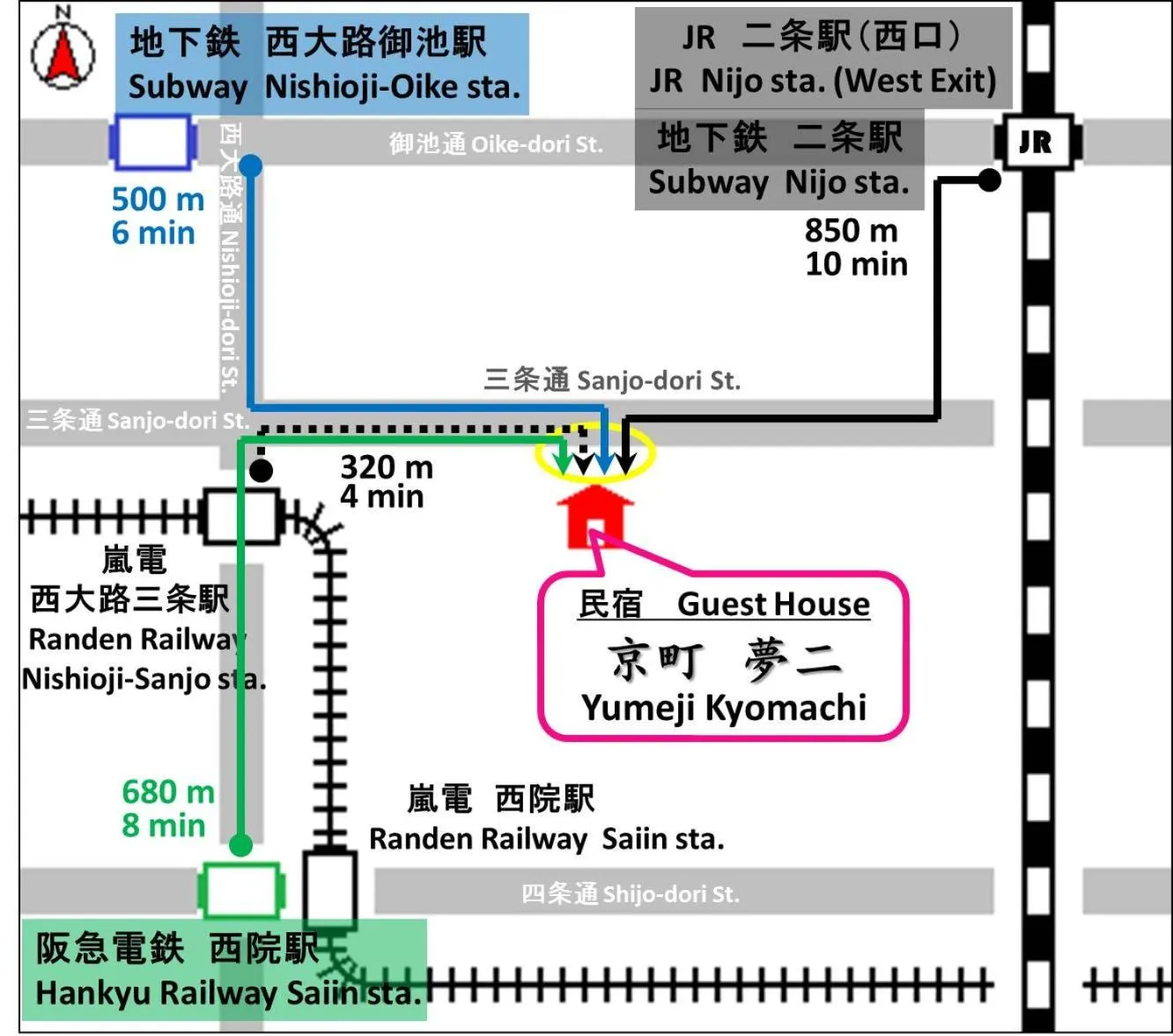 Location in Kyomachi Yumeji
