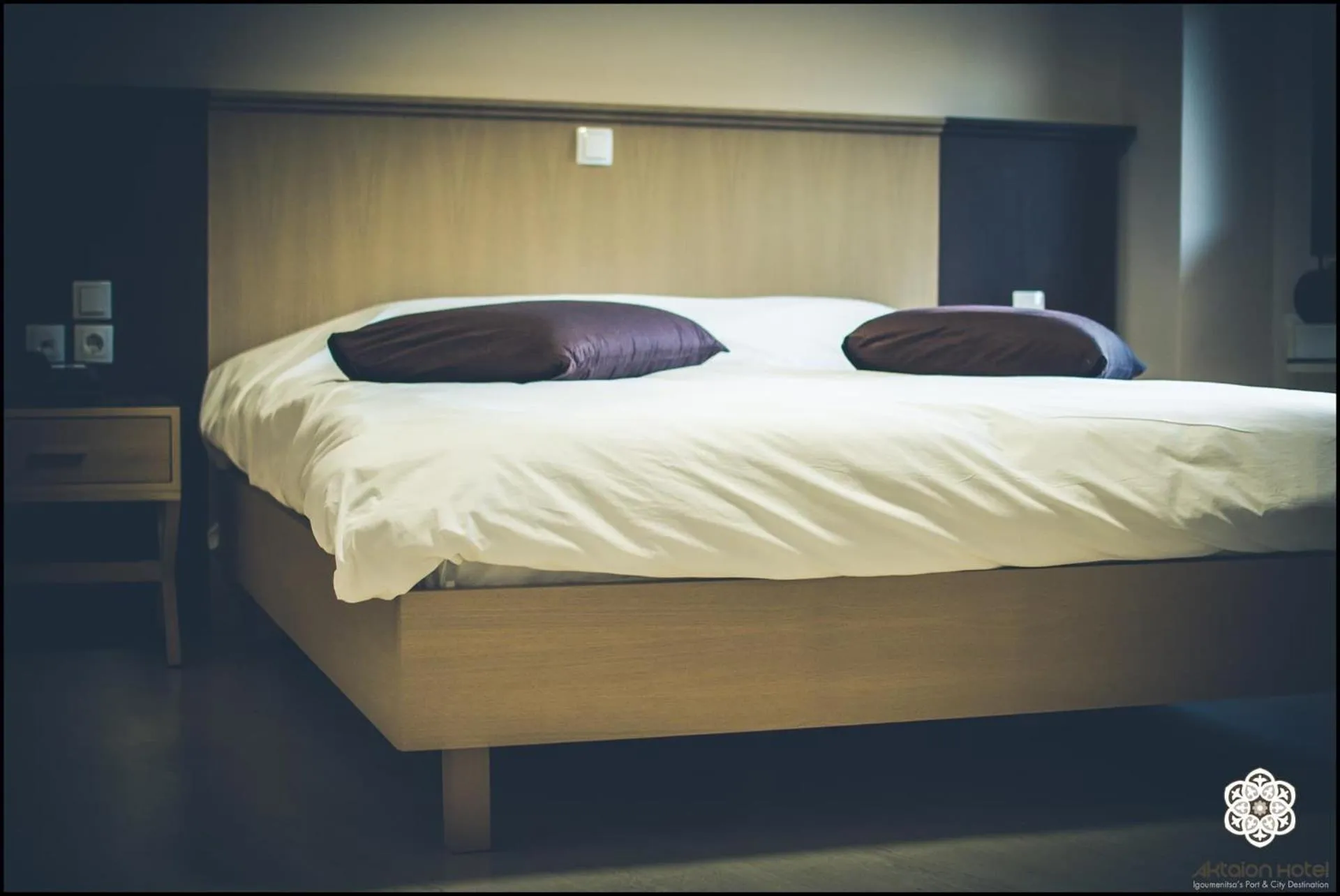 Bed in Aktaion Hotel