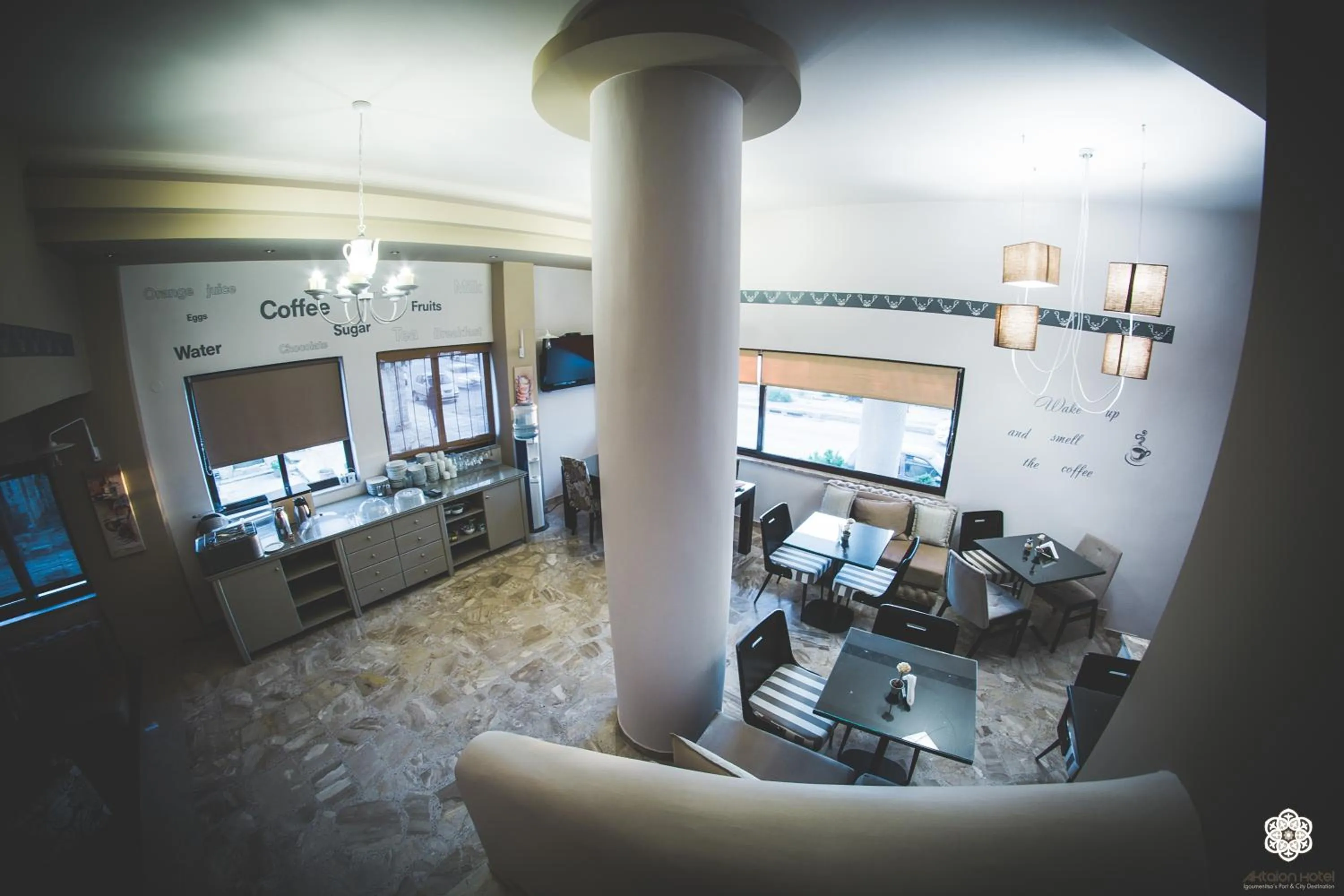 Dining area in Aktaion Hotel