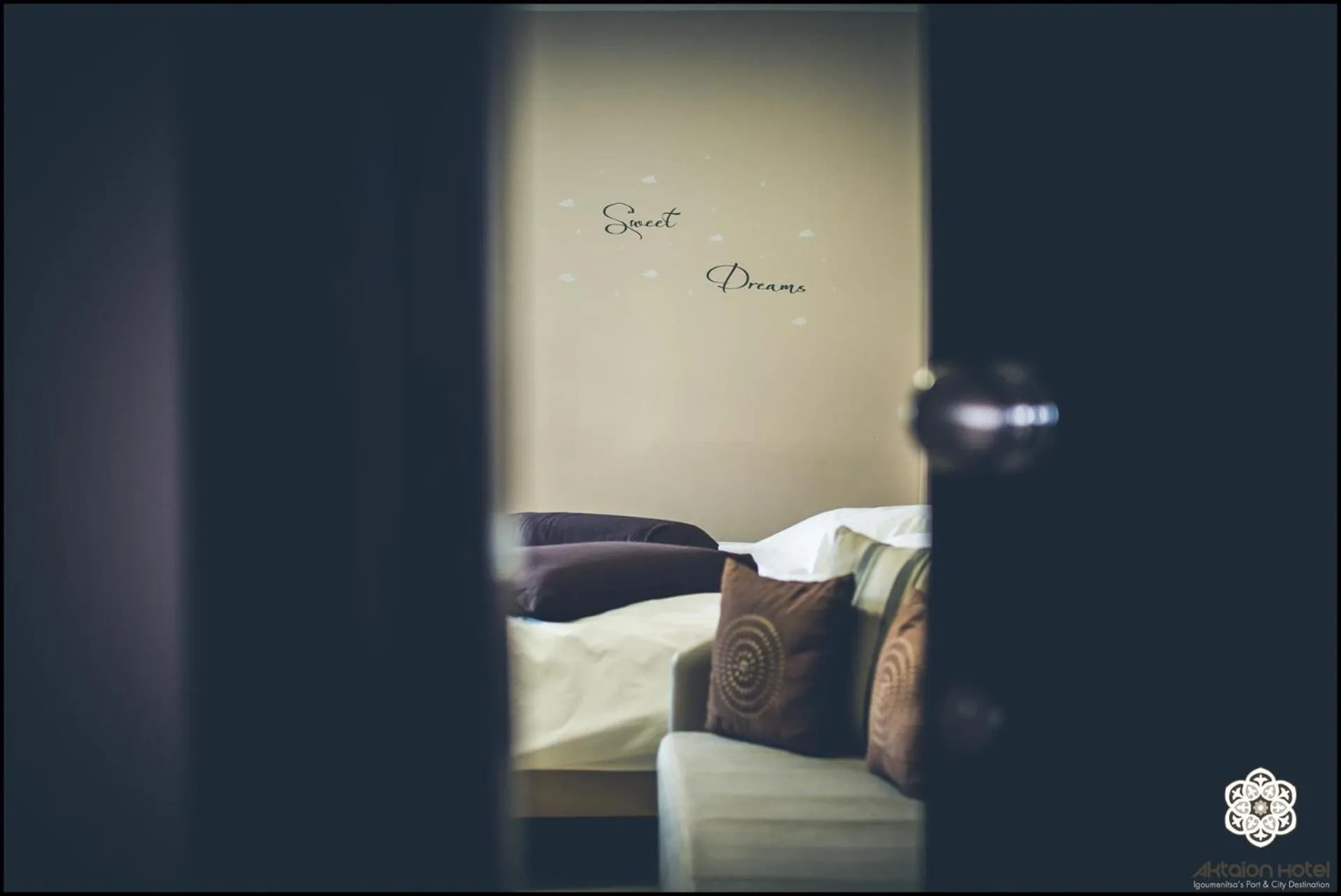 Bed in Aktaion Hotel