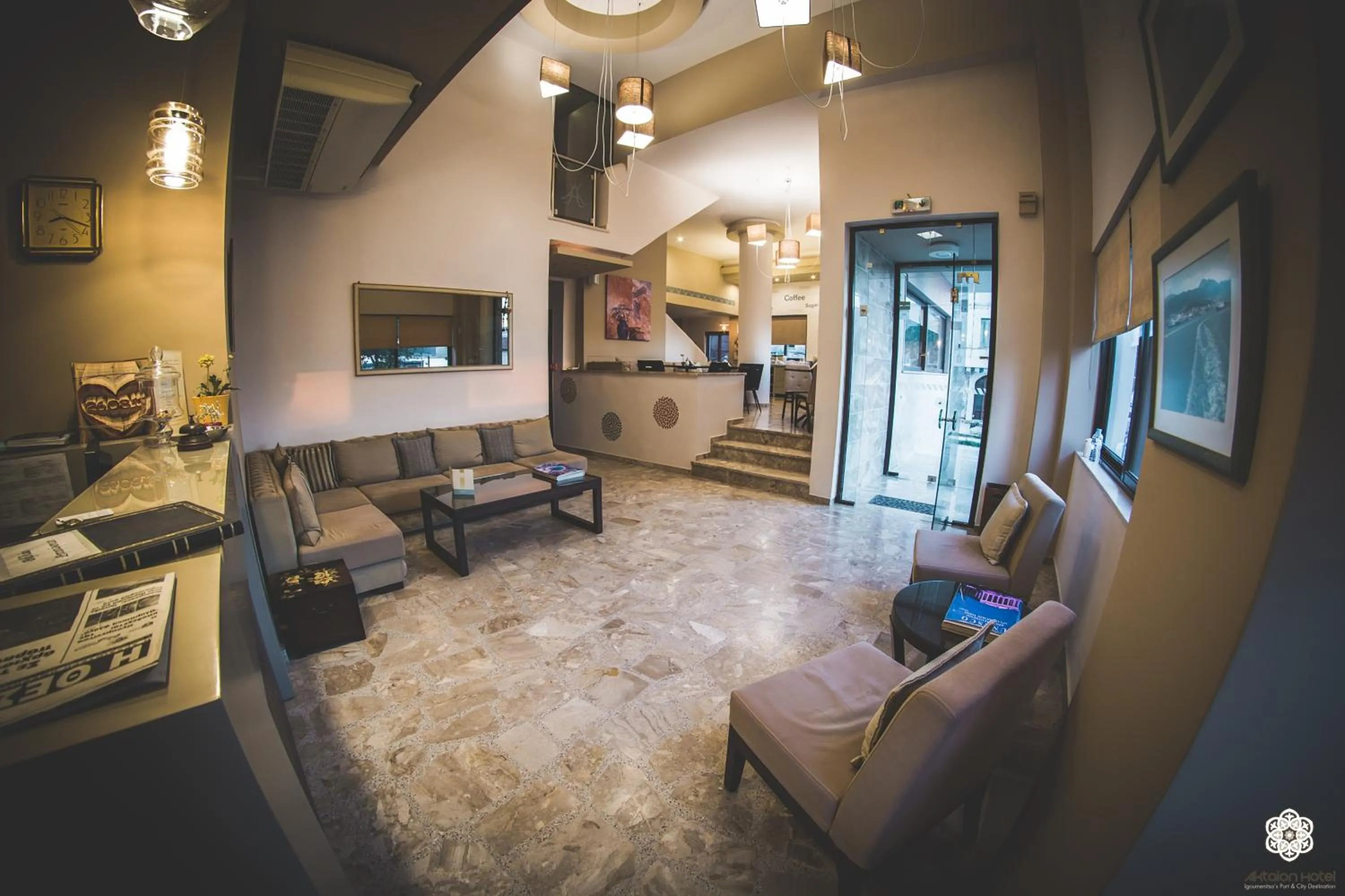 Lobby or reception in Aktaion Hotel