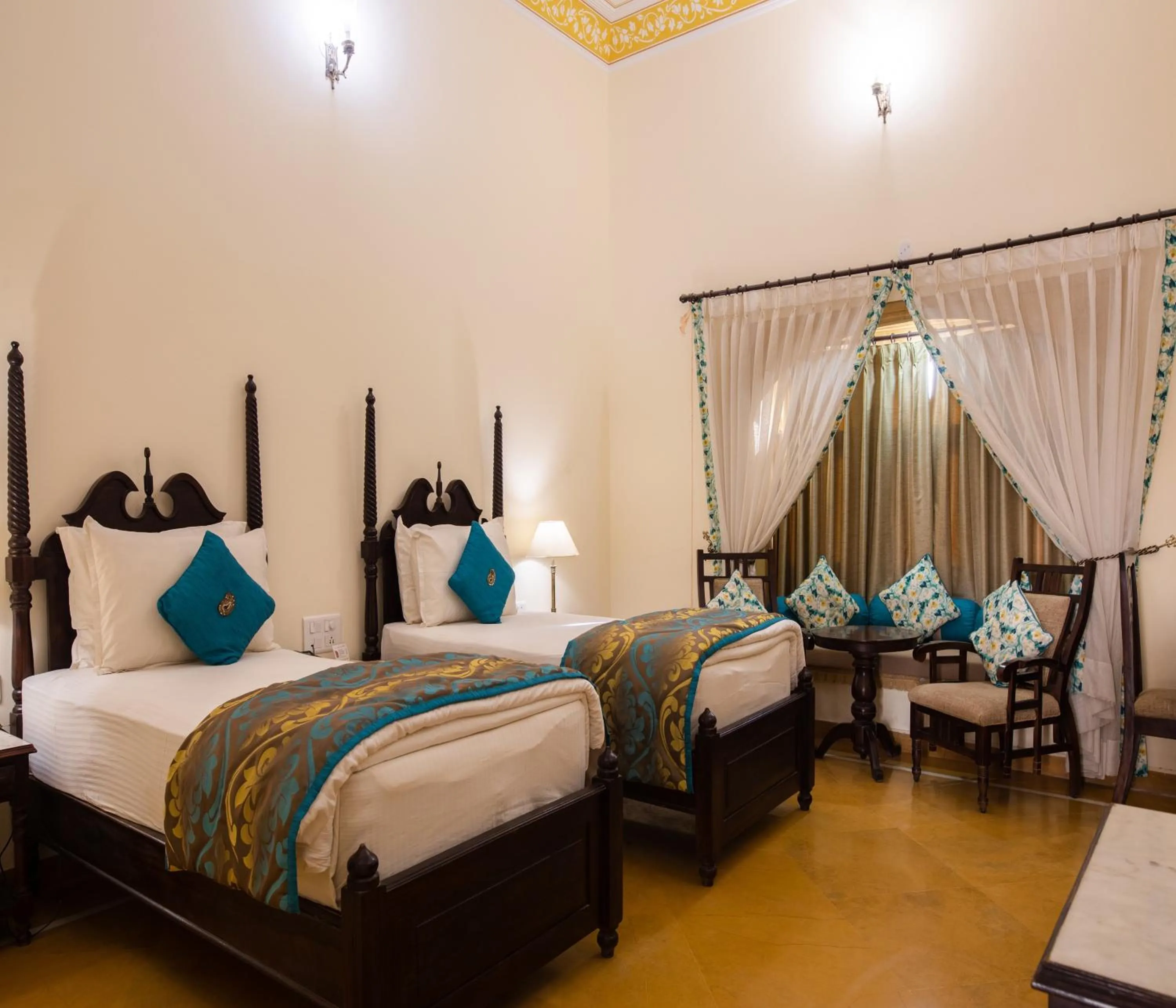 Bedroom, Bed in SKK The Fern An Ecotel Hotel, Jaisalmer