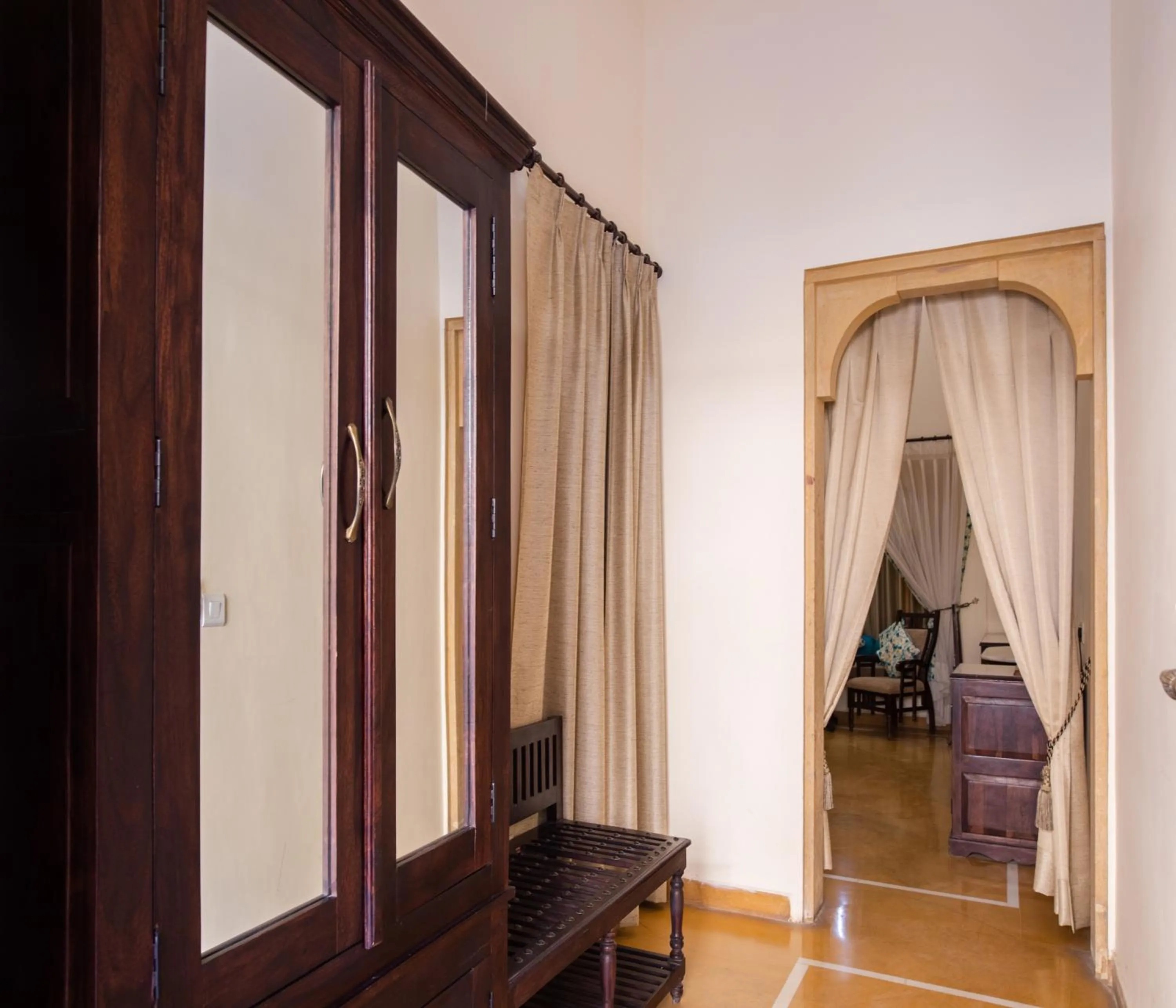 Seating area, Bed in SKK The Fern An Ecotel Hotel, Jaisalmer