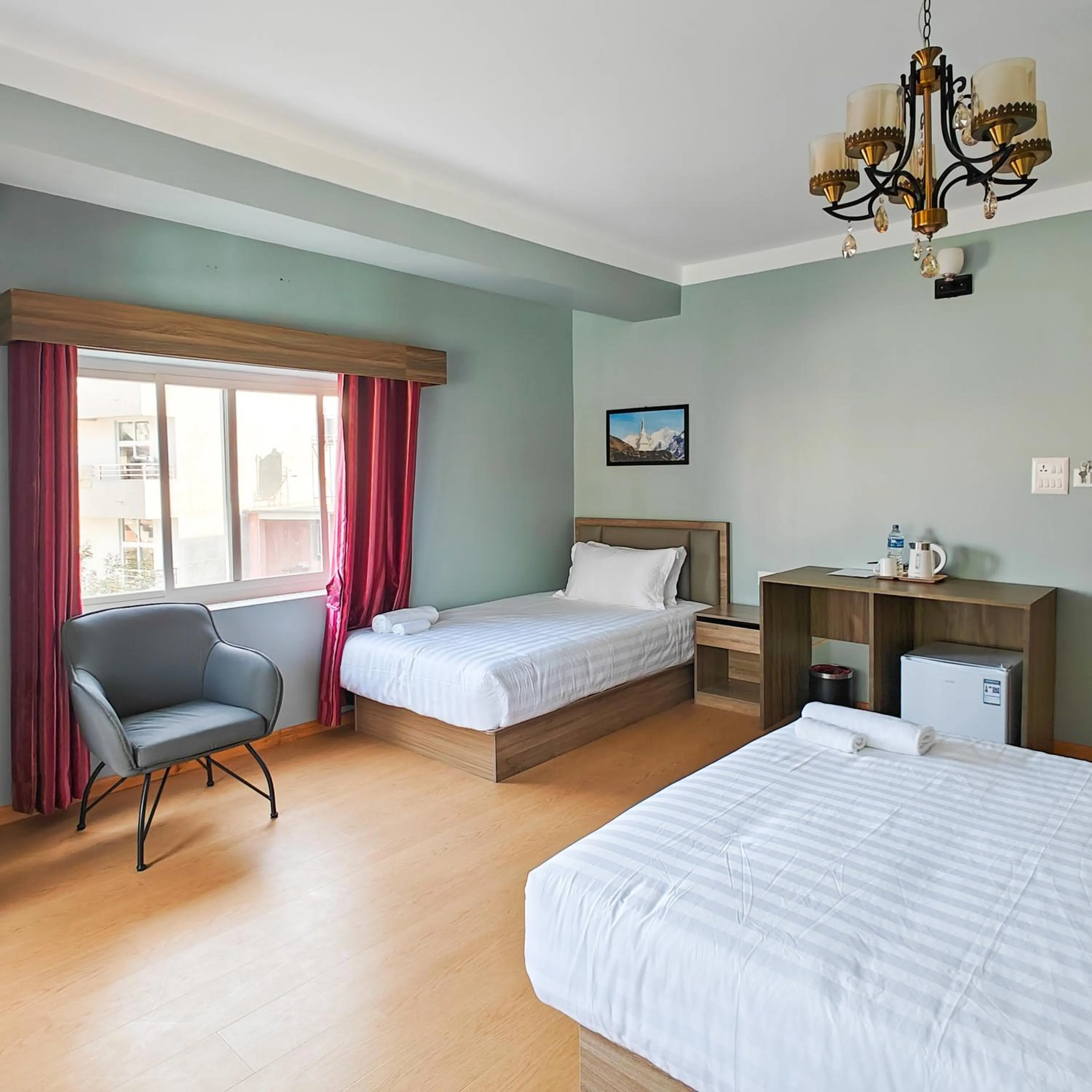 Bed in Boudha Apart Hotel