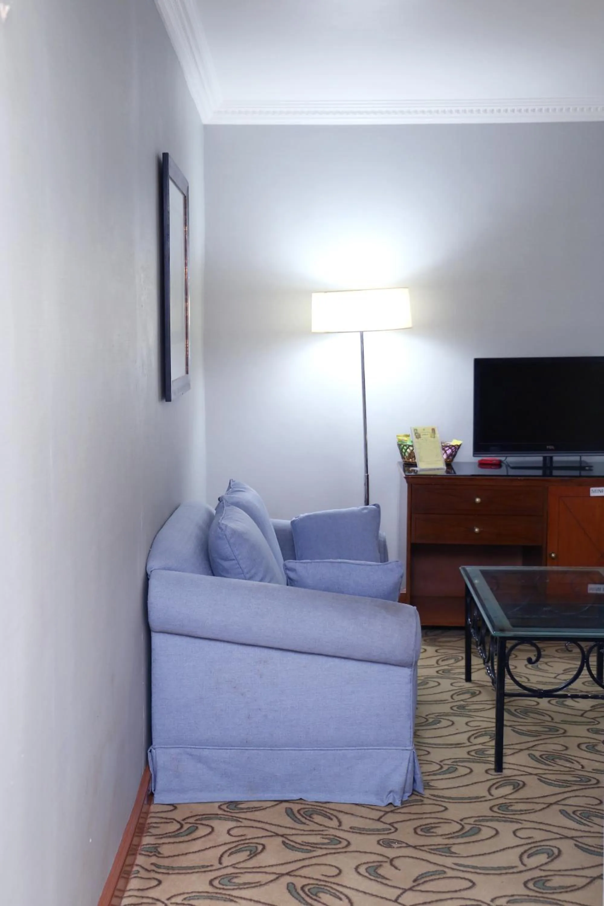 Seating area in City Plaza Hotel