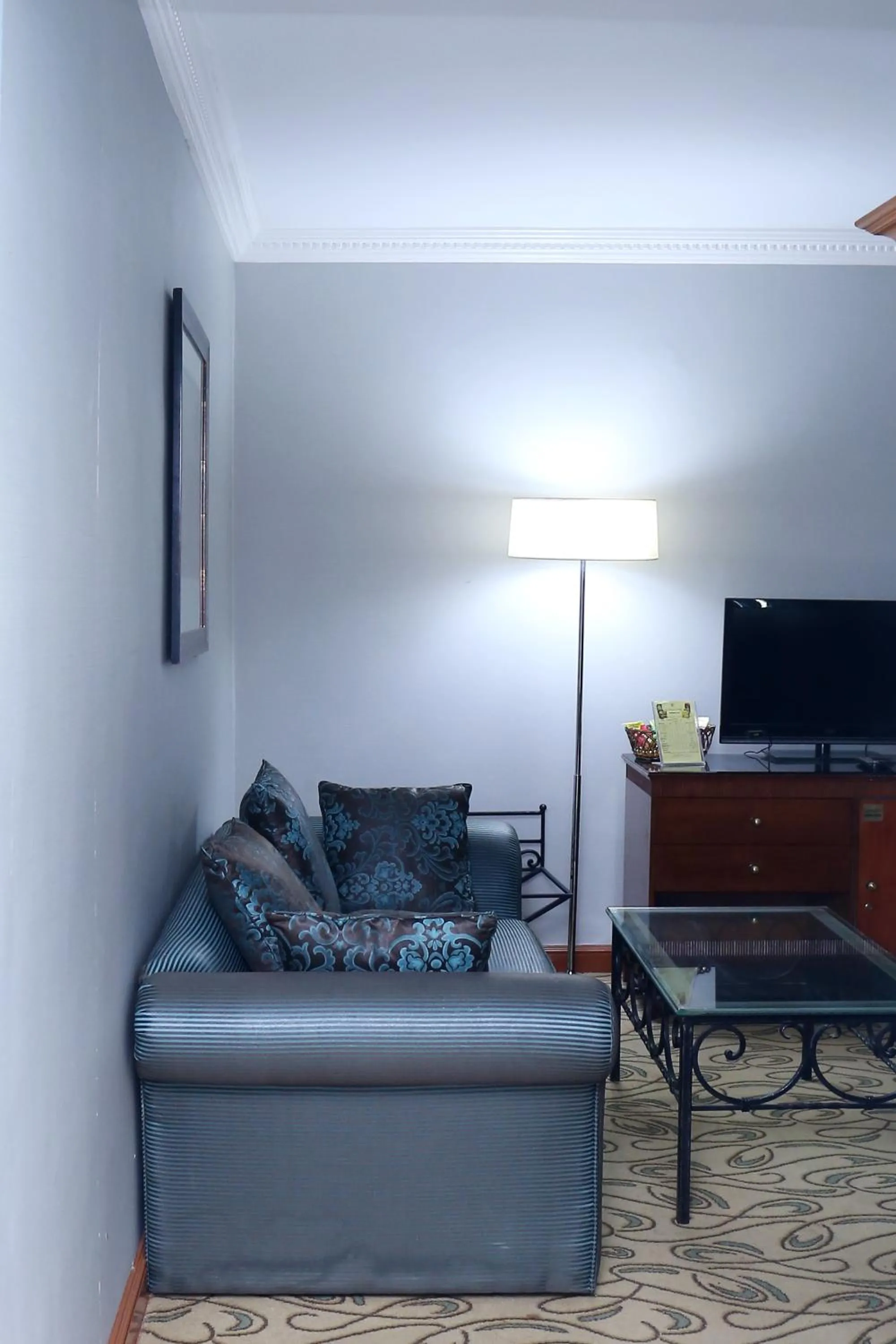 Seating area in City Plaza Hotel