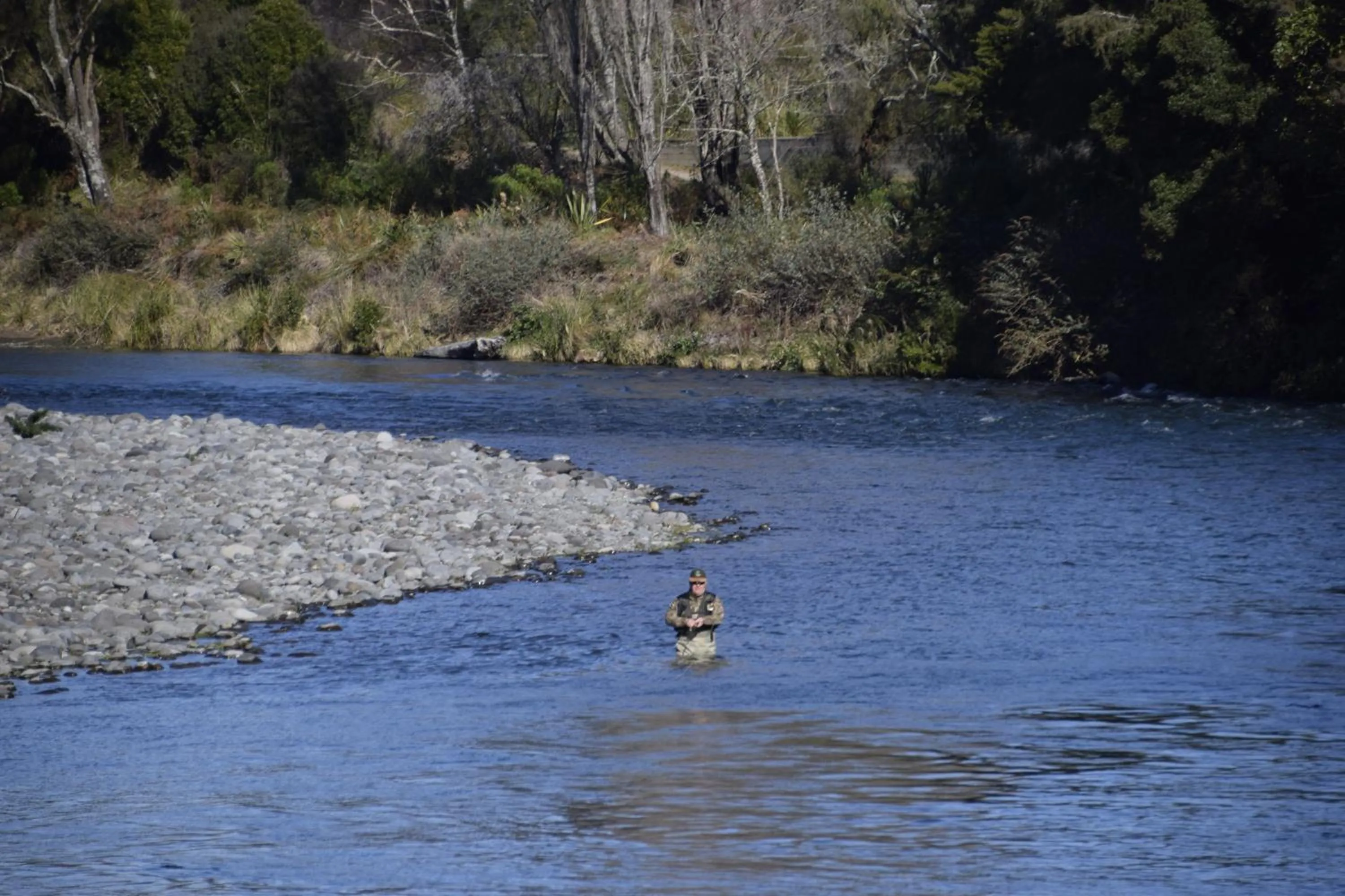 Fishing in Judges Pool Motel Turangi