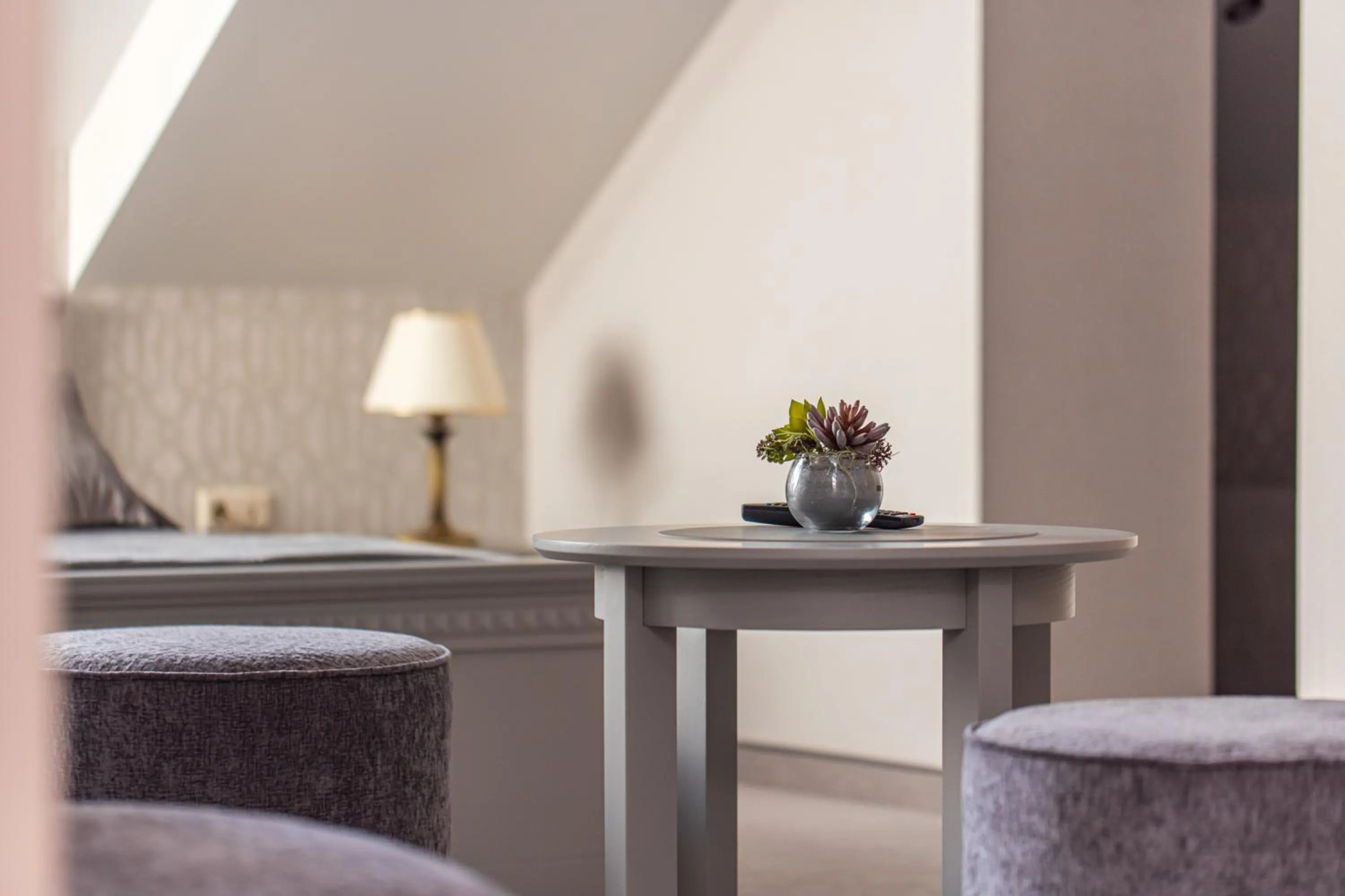 Seating area in Senoji Hansa Hotel