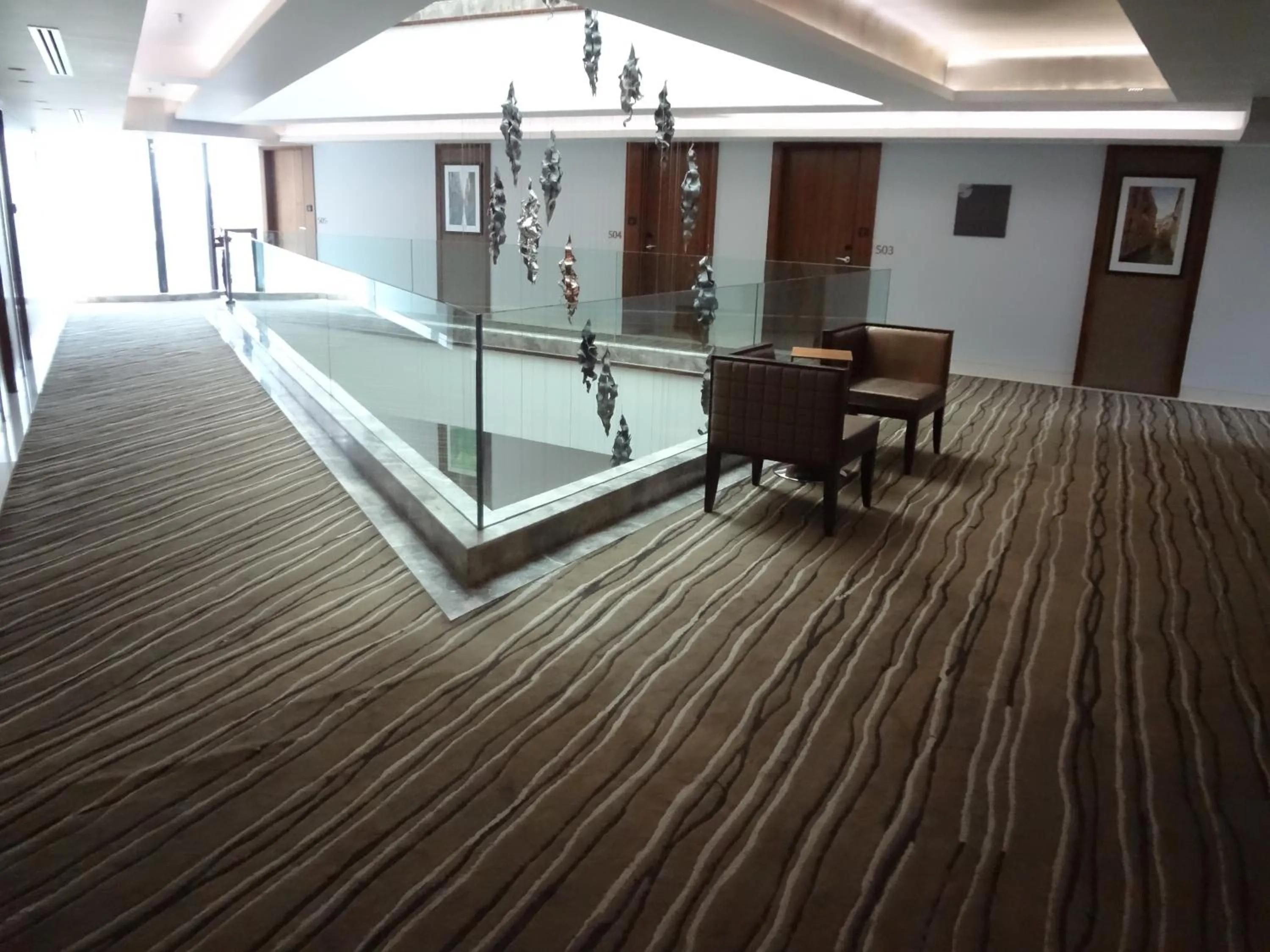 Decorative detail in Hotel Suba International Sahar Road Mumbai