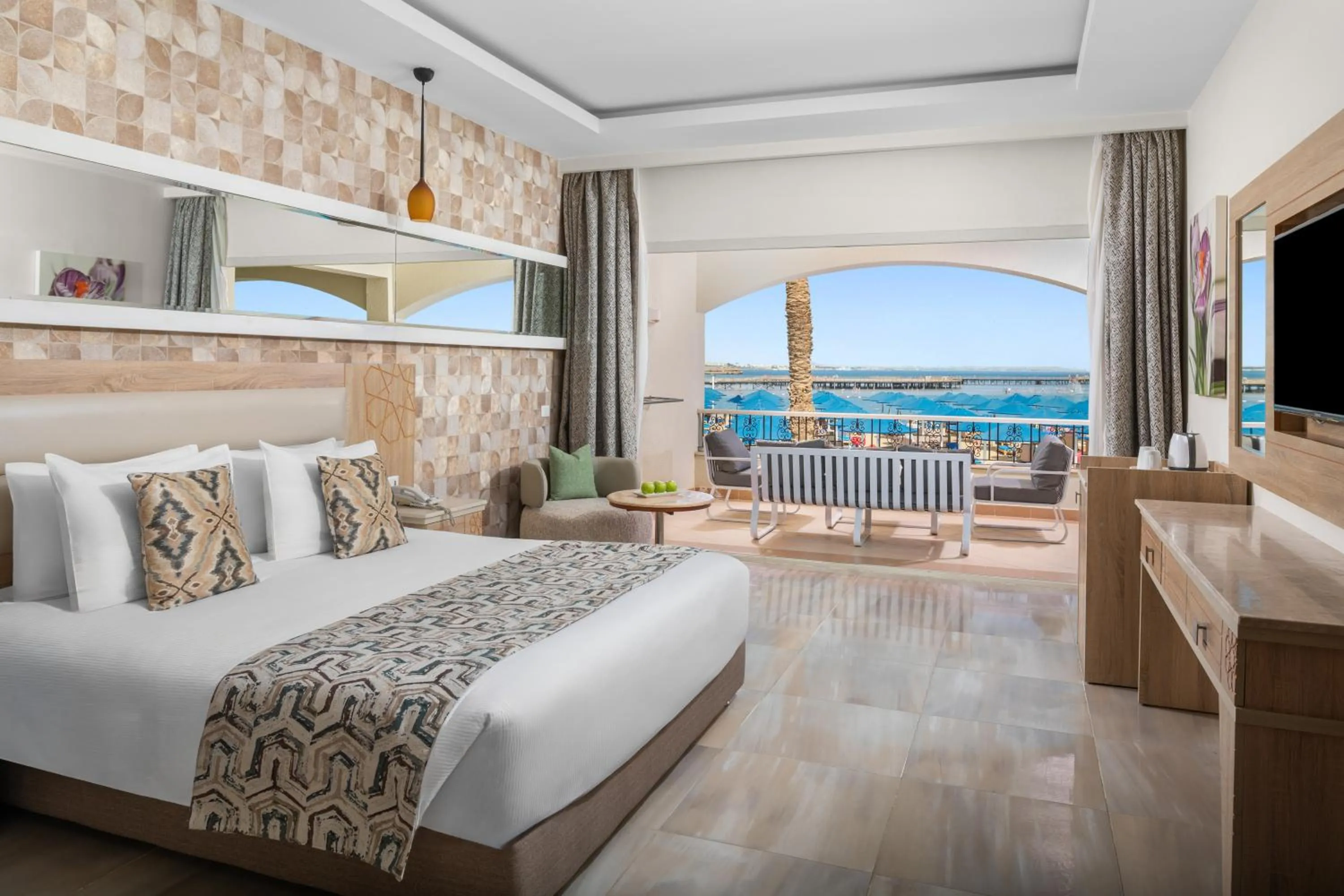 Bed in Pickalbatros Dana Beach Resort - Aqua Park