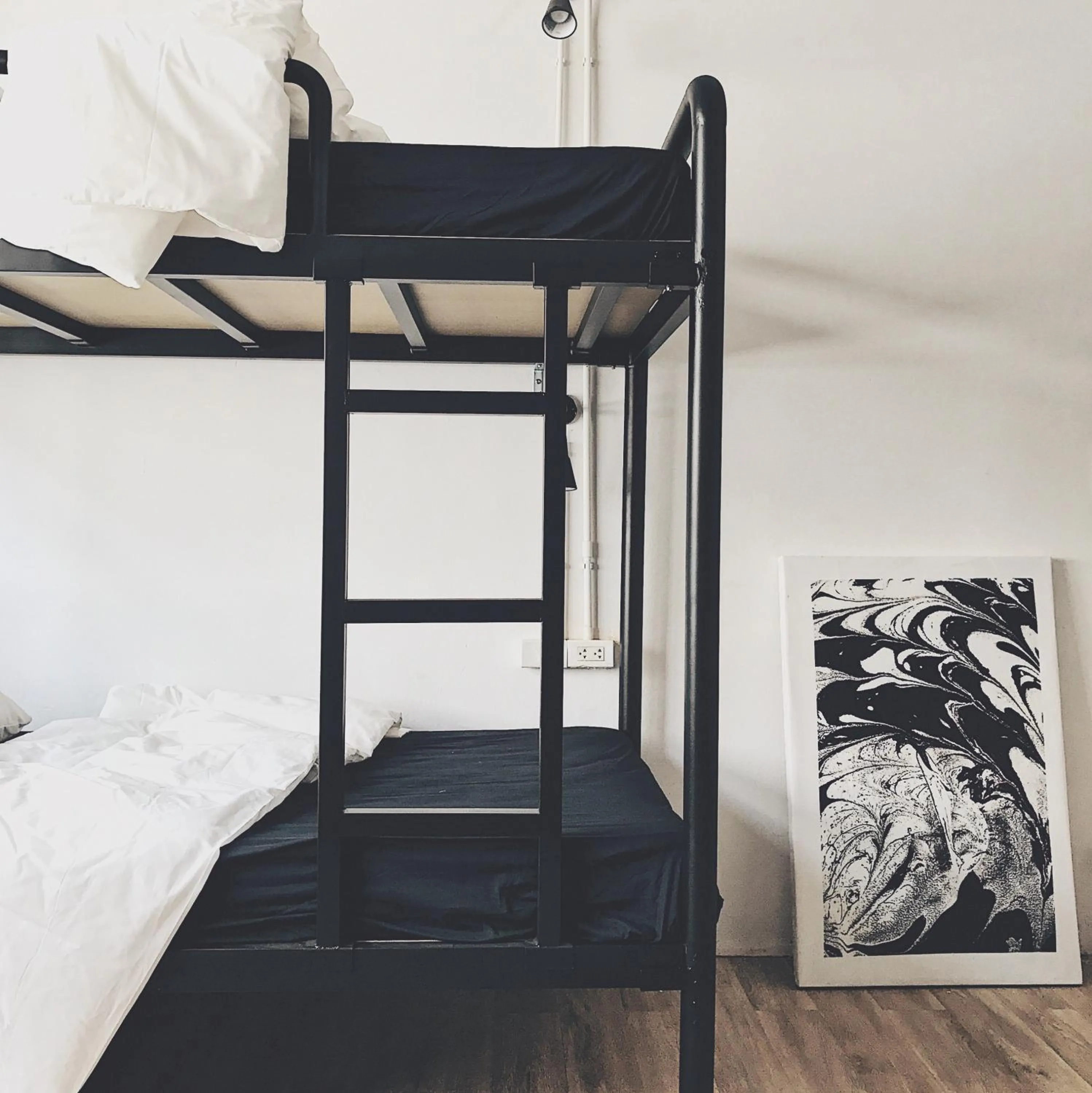 bunk bed, Bed in Beige Poshtels + Netflix