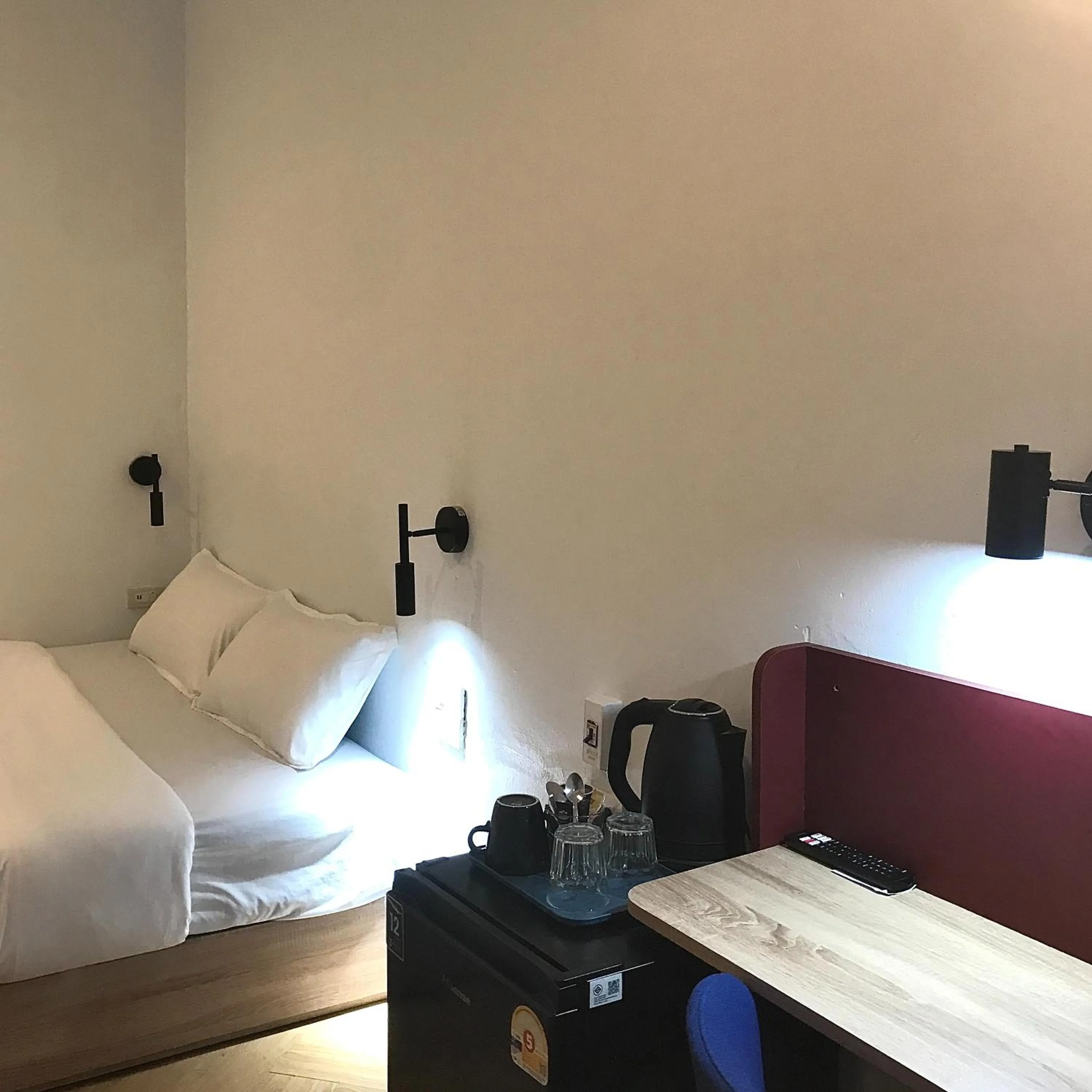 Bedroom, Bed in Beige Poshtels + Netflix