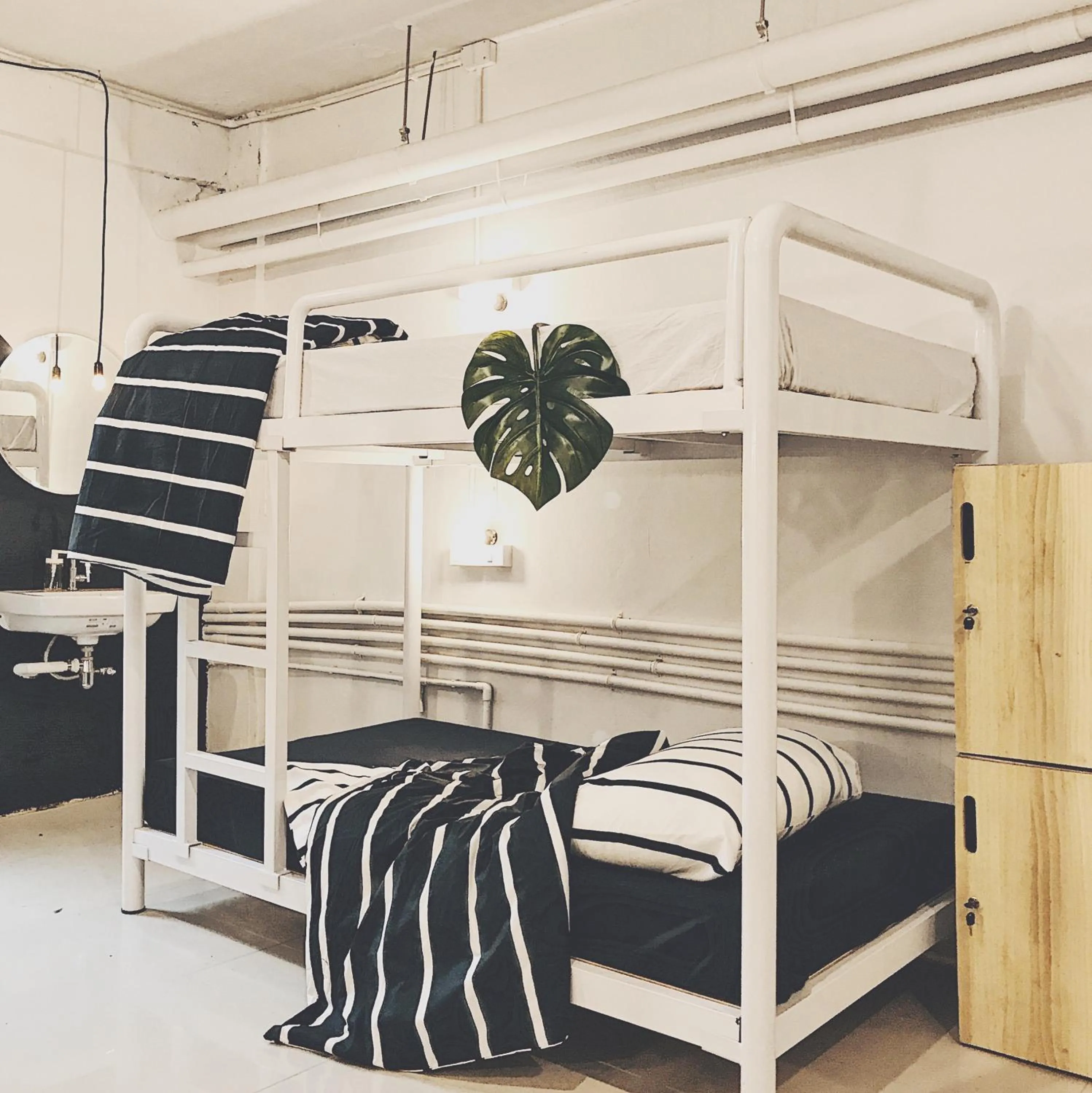 bunk bed, Bed in Beige Poshtels + Netflix