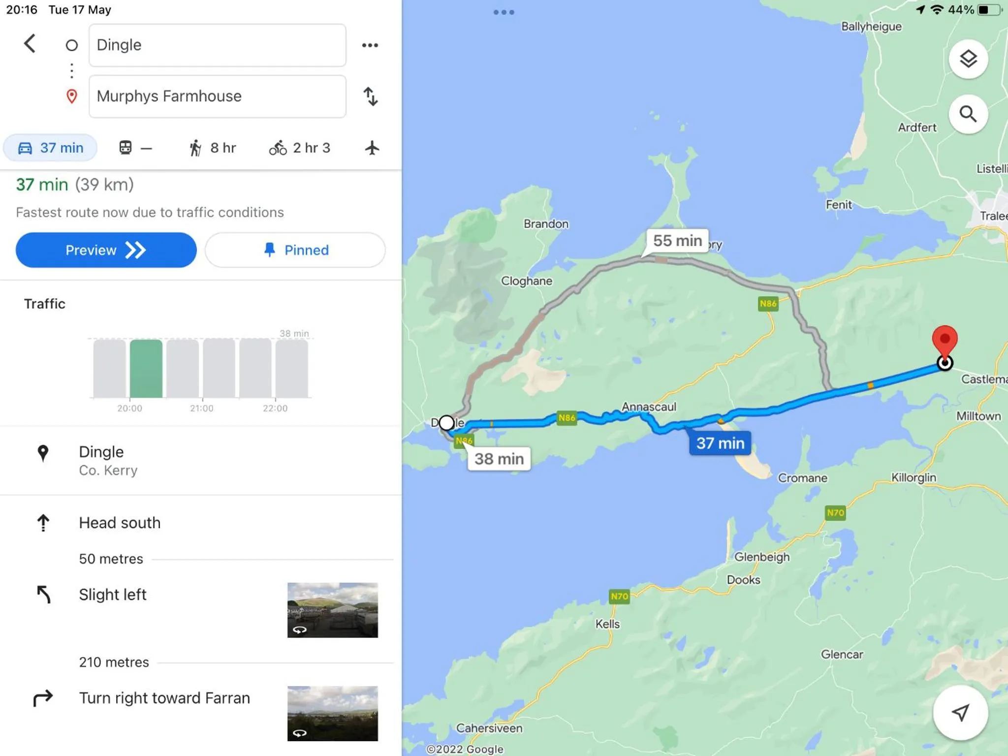 Landmark view in Murphys Farmhouse B&B