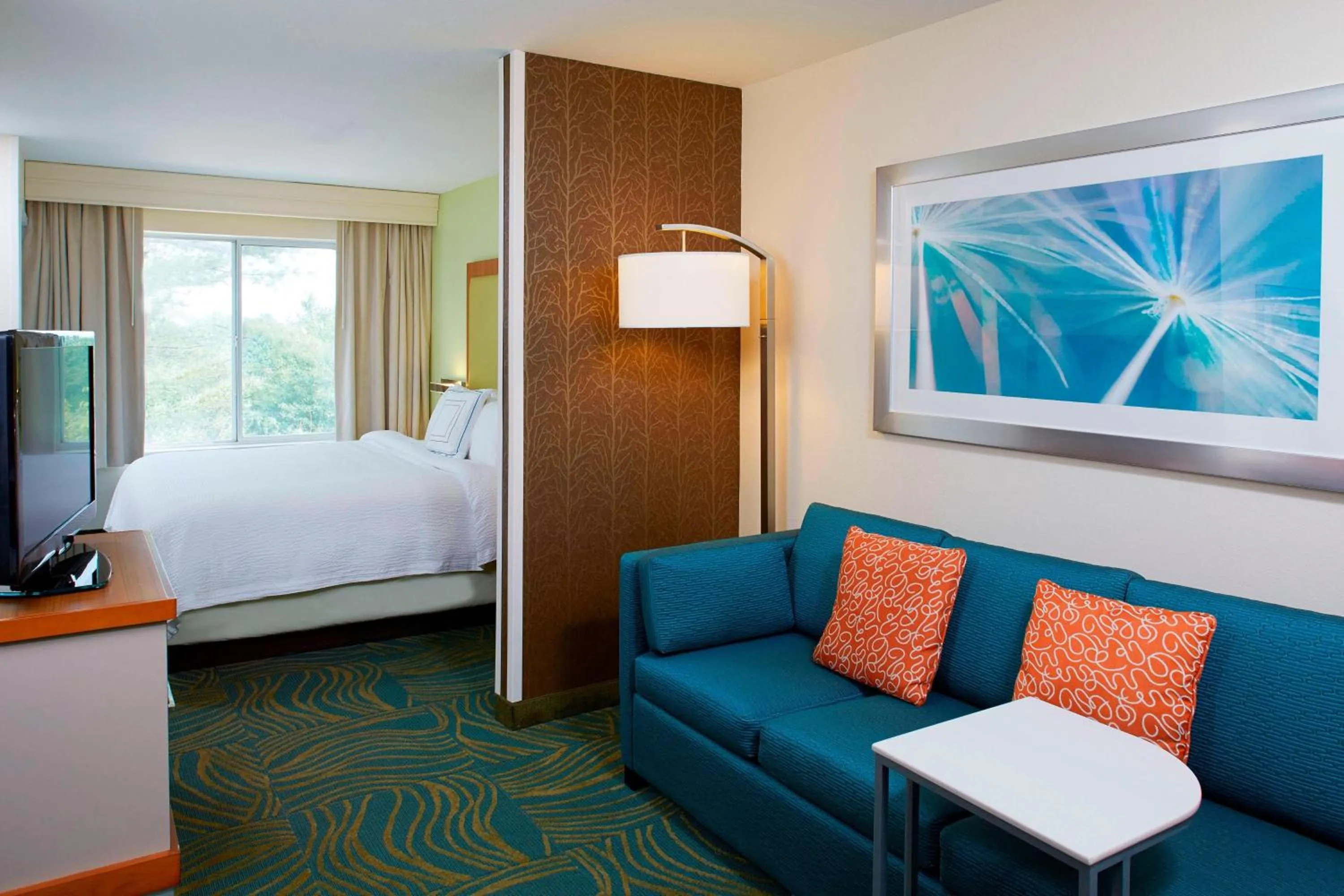 Photo of the whole room, Bed in SpringHill Suites by Marriott Atlanta Six Flags