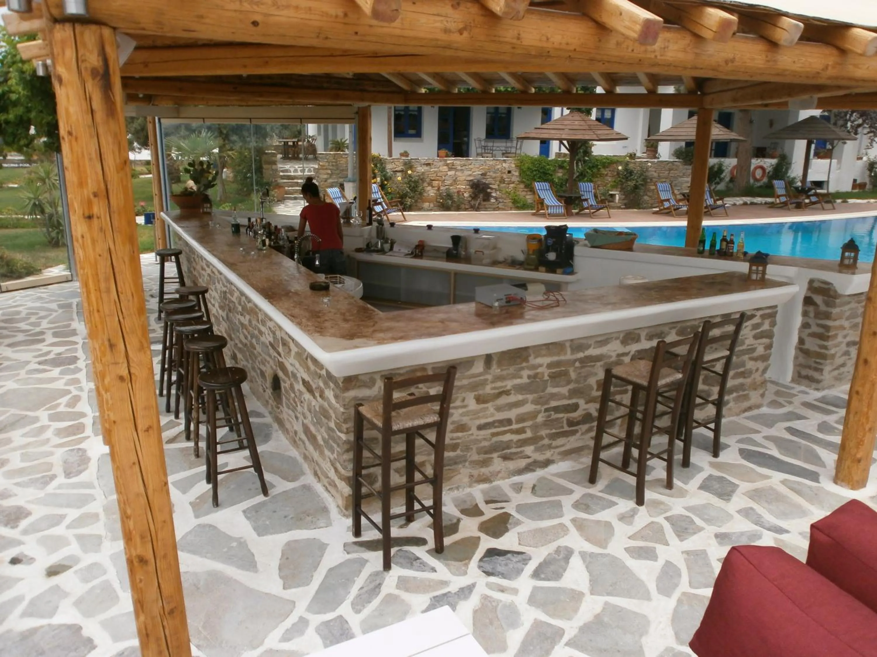 Lounge or bar in Alkyoni Beach Hotel