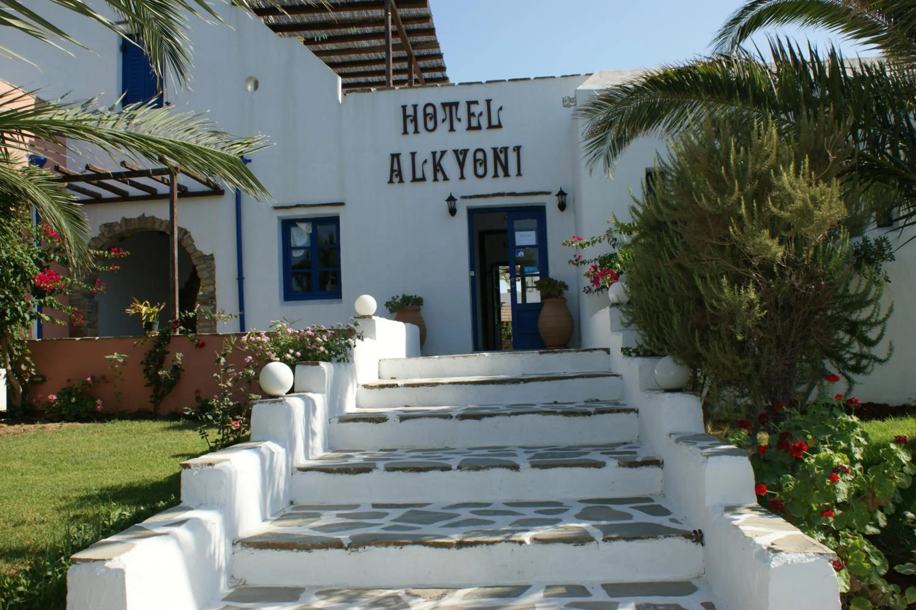 Facade/entrance in Alkyoni Beach Hotel