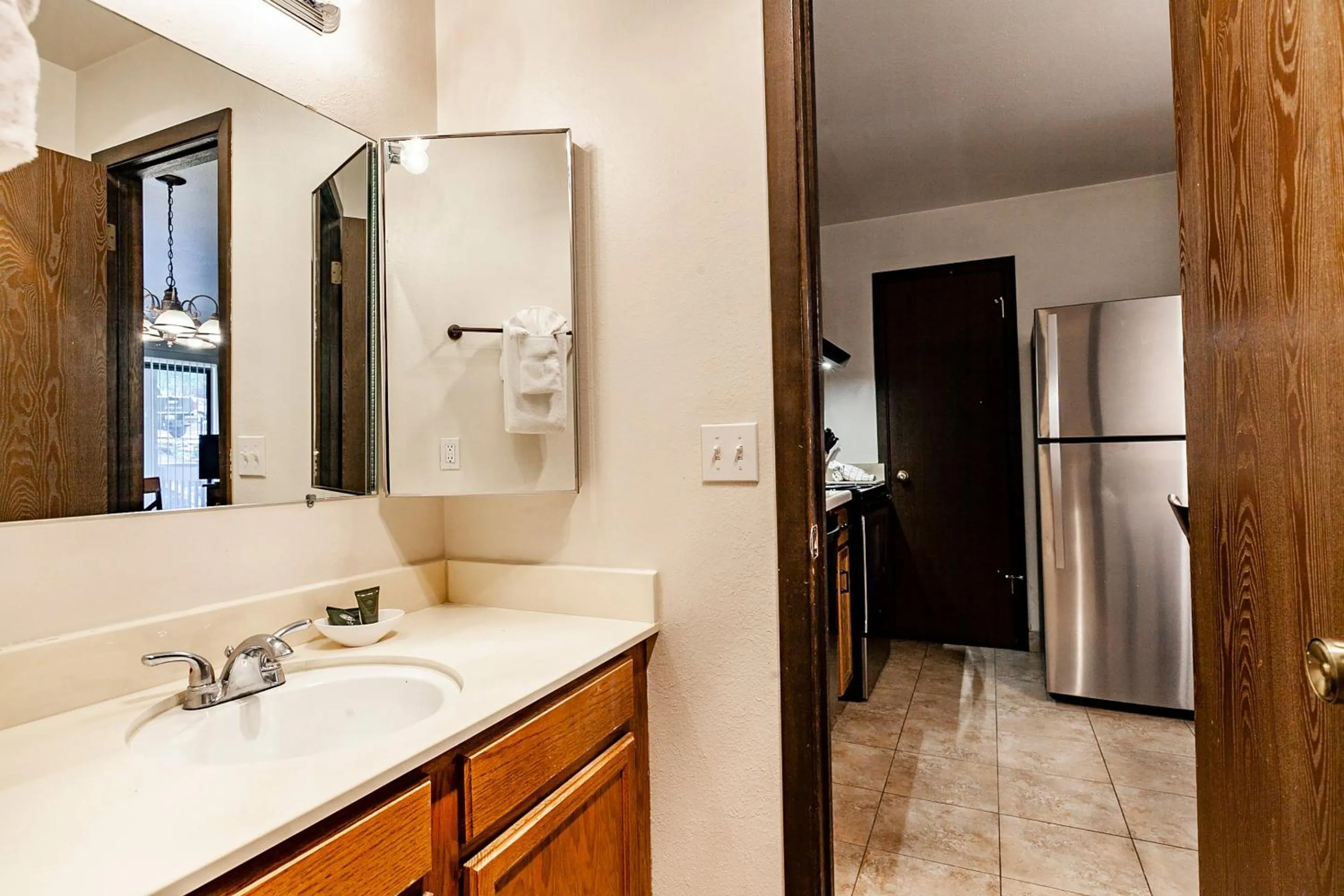 Bathroom in Red Pine Condominiums by All Seasons Resort Lodging