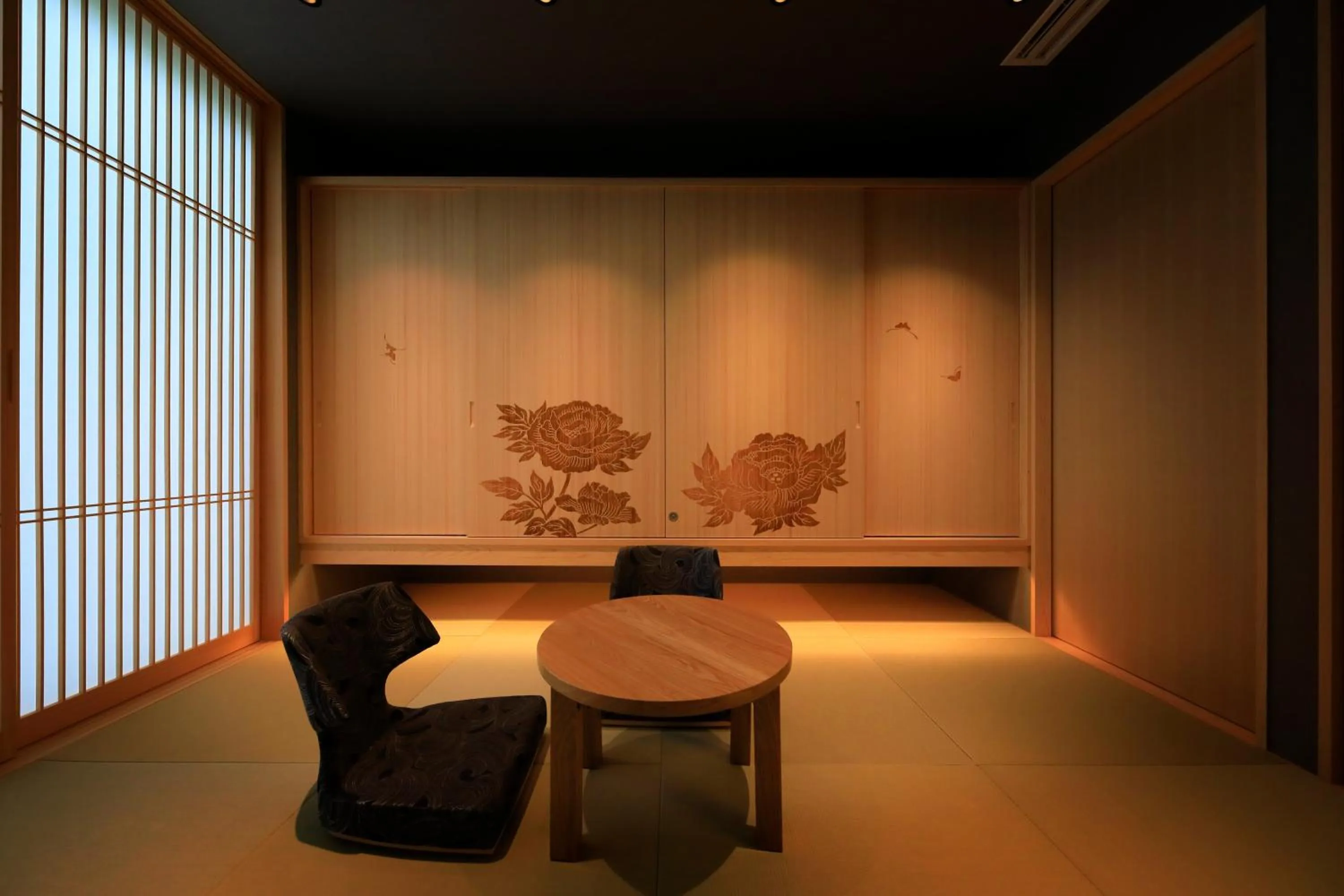 Seating area in Fuji Onsenji Yumedono