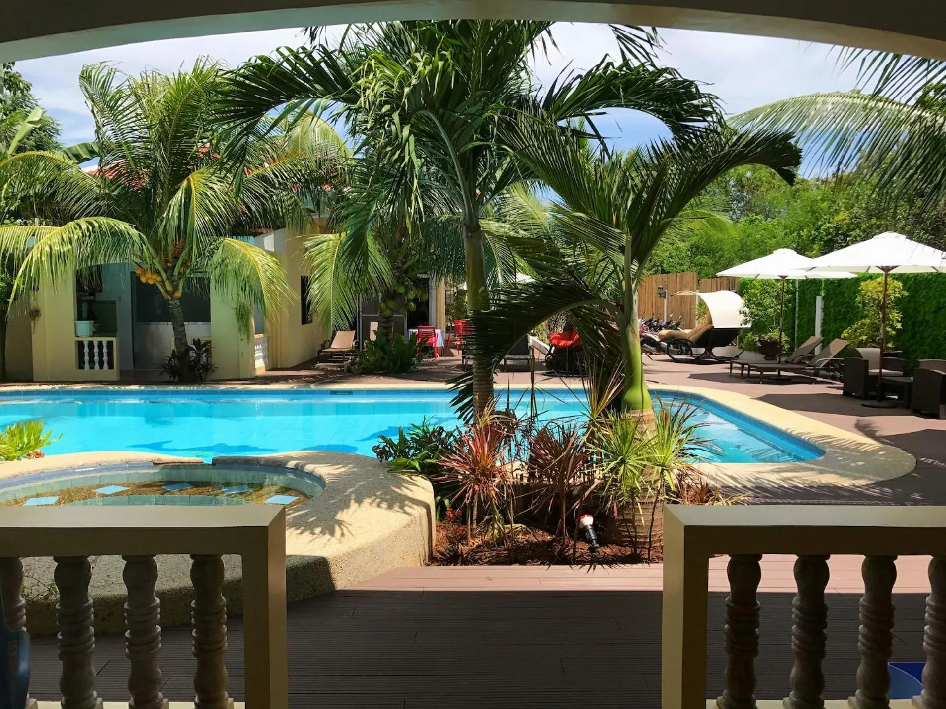 Pool view in Nora's Place