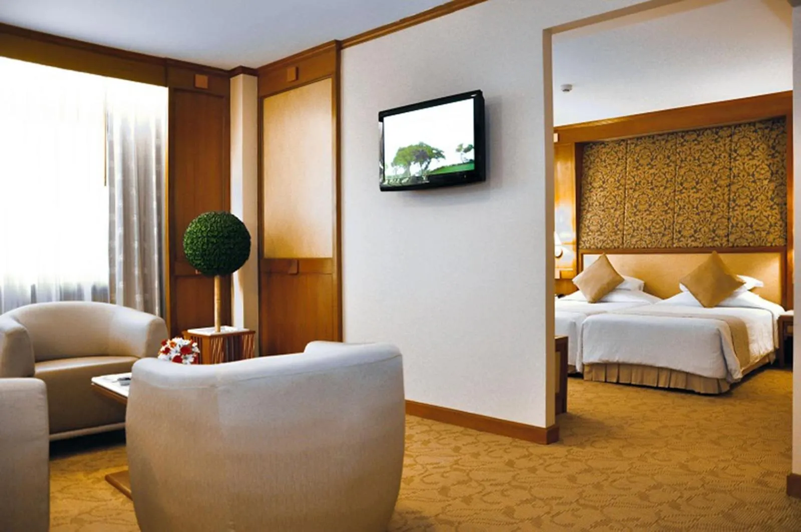 Living room, Bed in Asia Hotel Bangkok