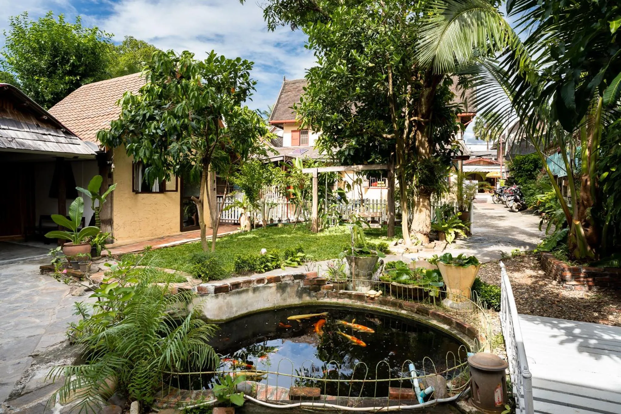 Garden view in Villa Khoum Xieng Thong Boutique