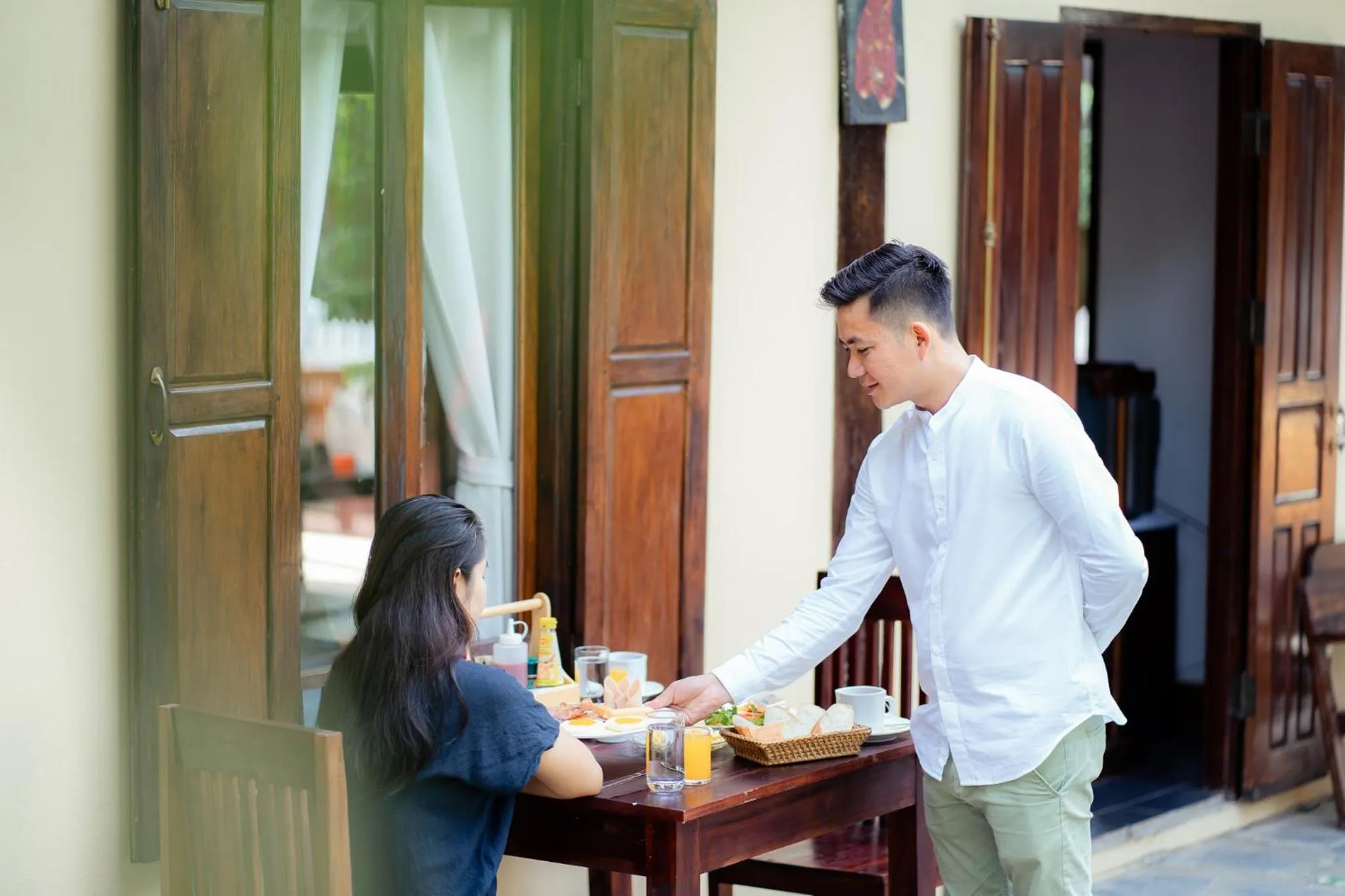 Breakfast in Villa Khoum Xieng Thong Boutique