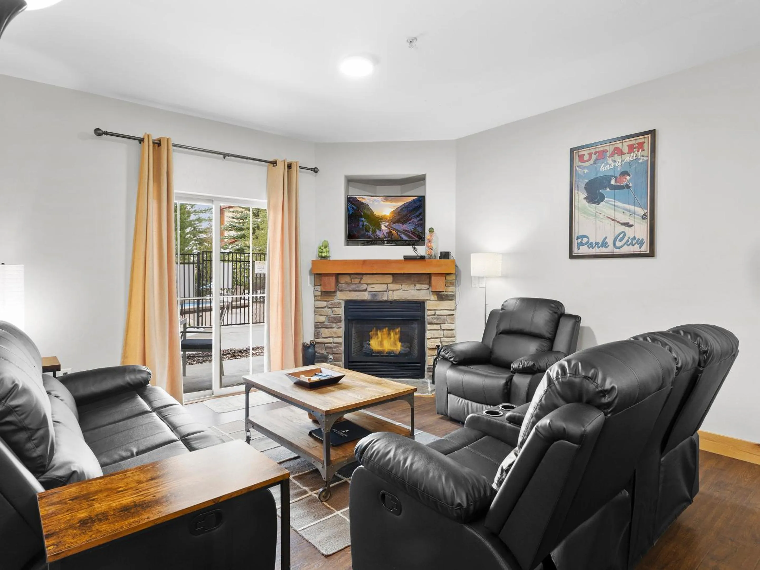 Living room in Bear Hollow Village by All Seasons Resort Lodging