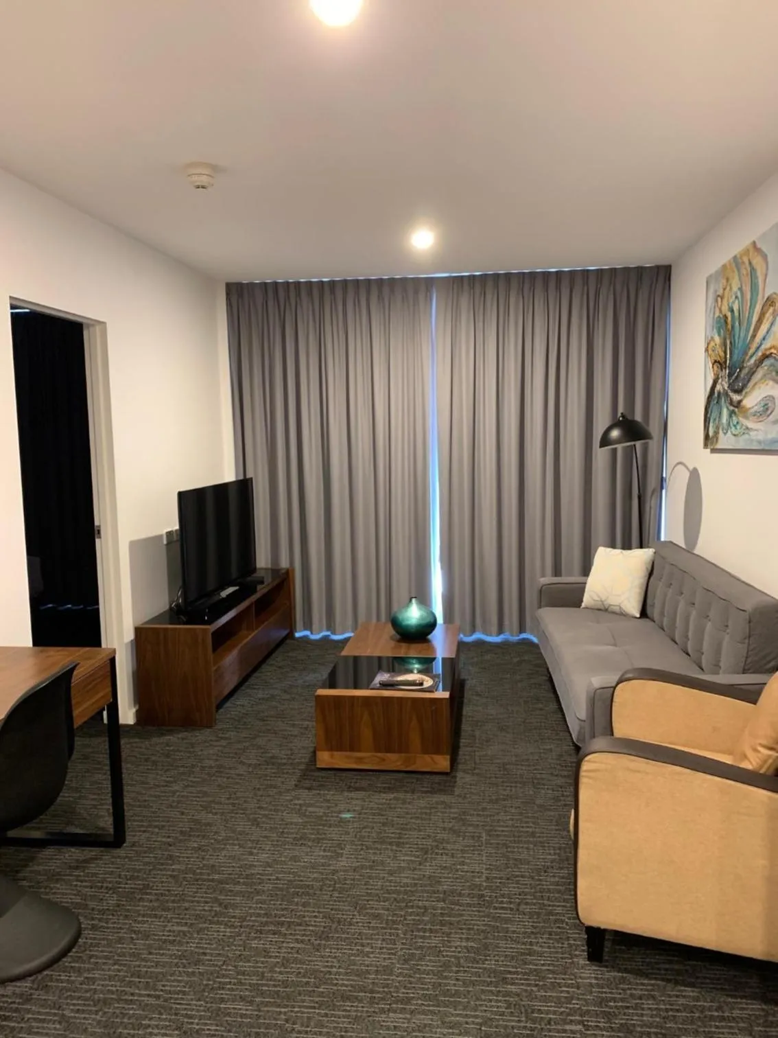 Living room in The Palms Apartments