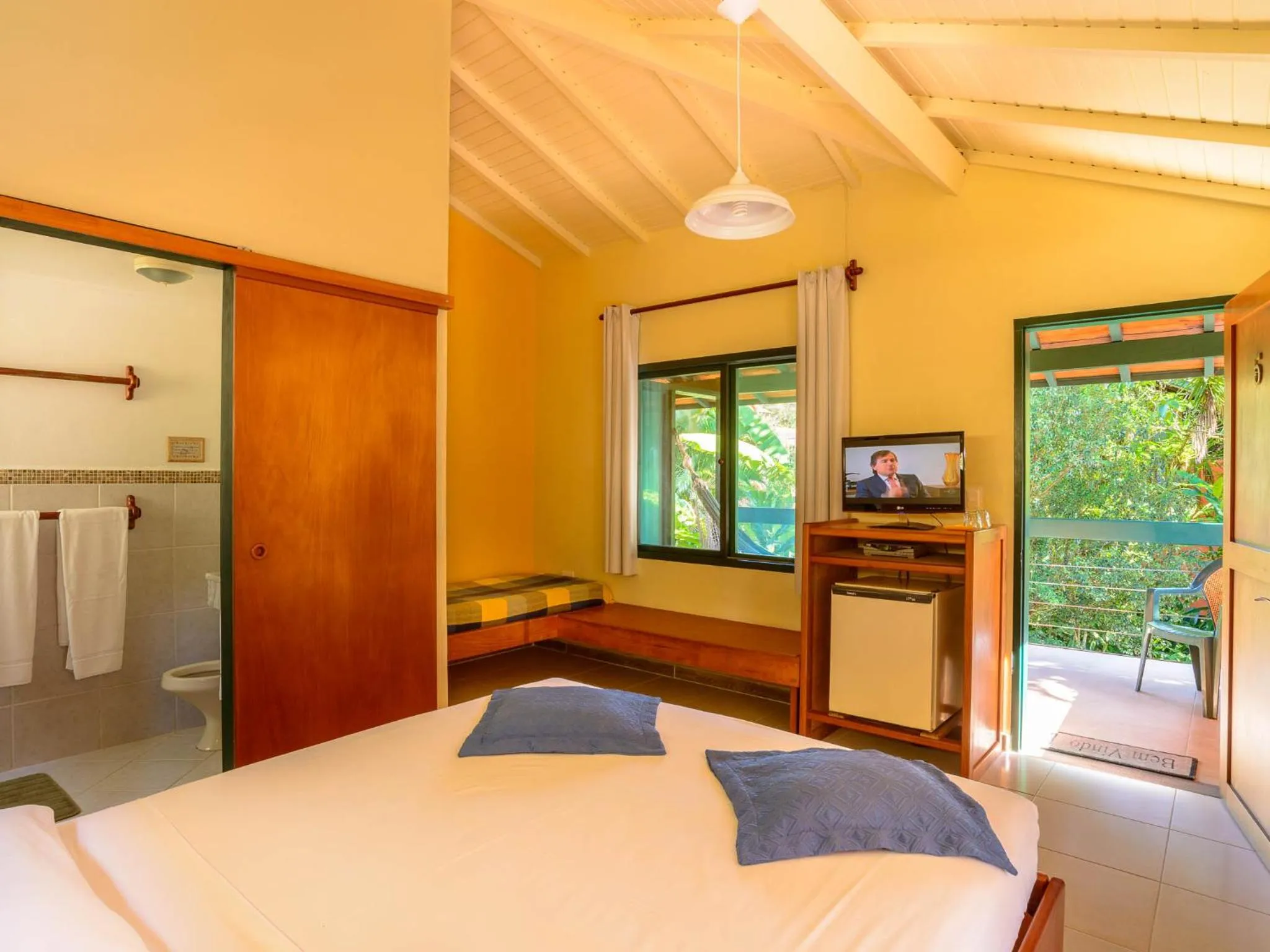 Bed in Pousada Ecoilha