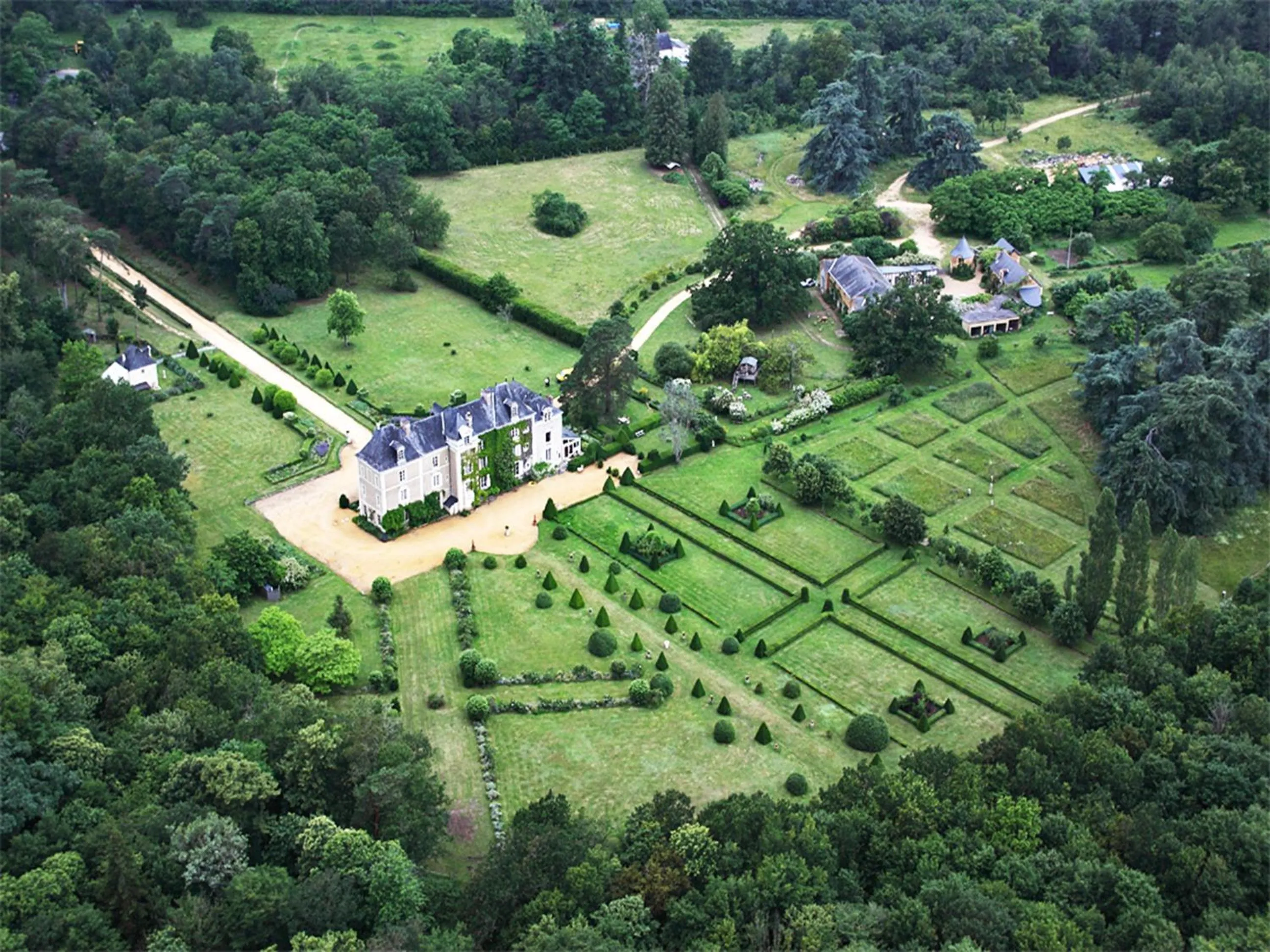 Bird's eye view in Château De Chambiers
