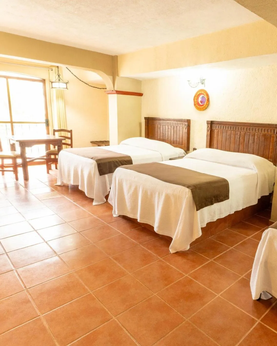 Bed in Hotel Hacienda María Eugenia Acapulco