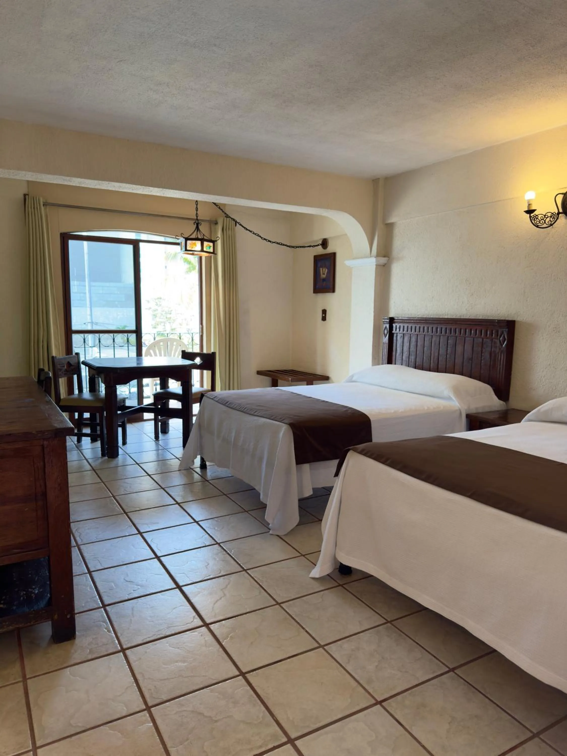 Bed in Hotel Hacienda María Eugenia Acapulco