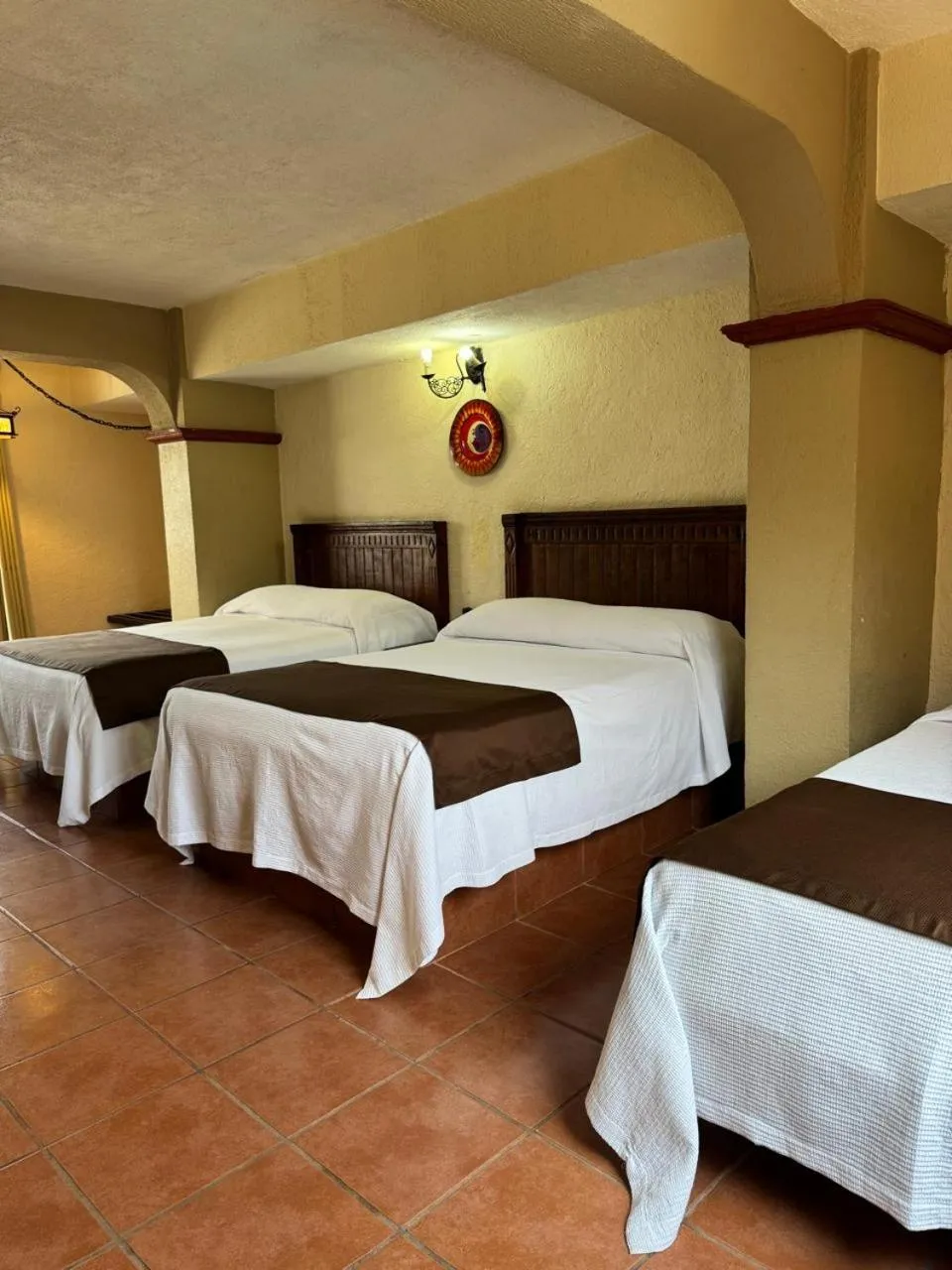 Bed in Hotel Hacienda María Eugenia Acapulco
