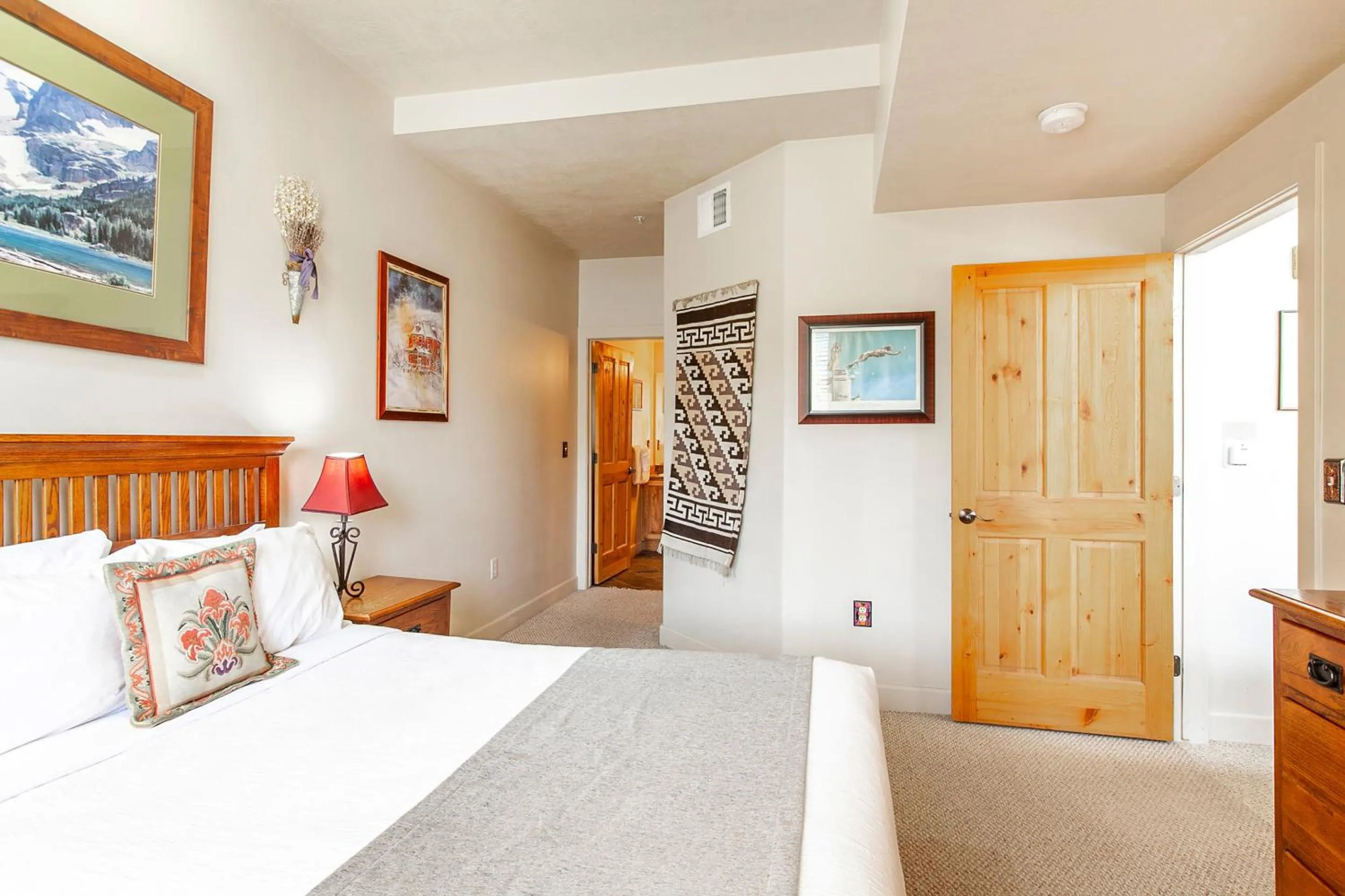 Bedroom, Bed in Crestview Condominiums by All Seasons Resort Lodging