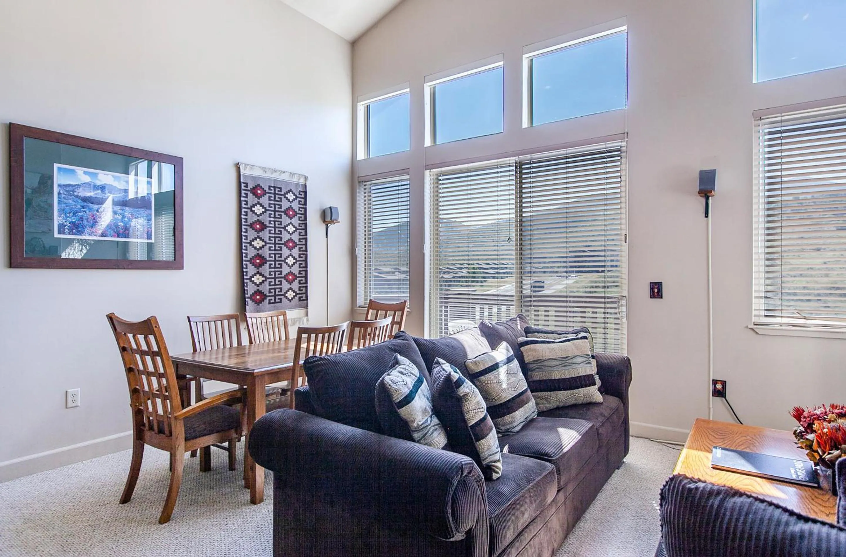 Living room in Crestview Condominiums by All Seasons Resort Lodging