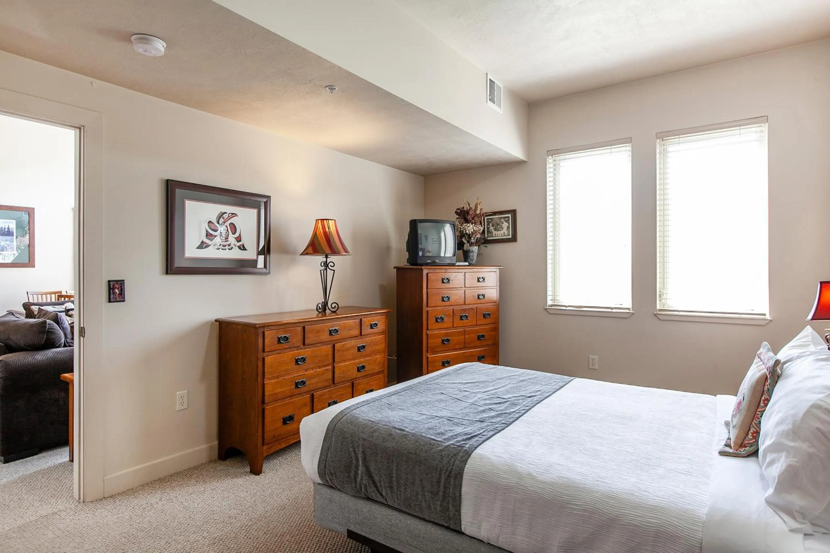 Bedroom, Bed in Crestview Condominiums by All Seasons Resort Lodging