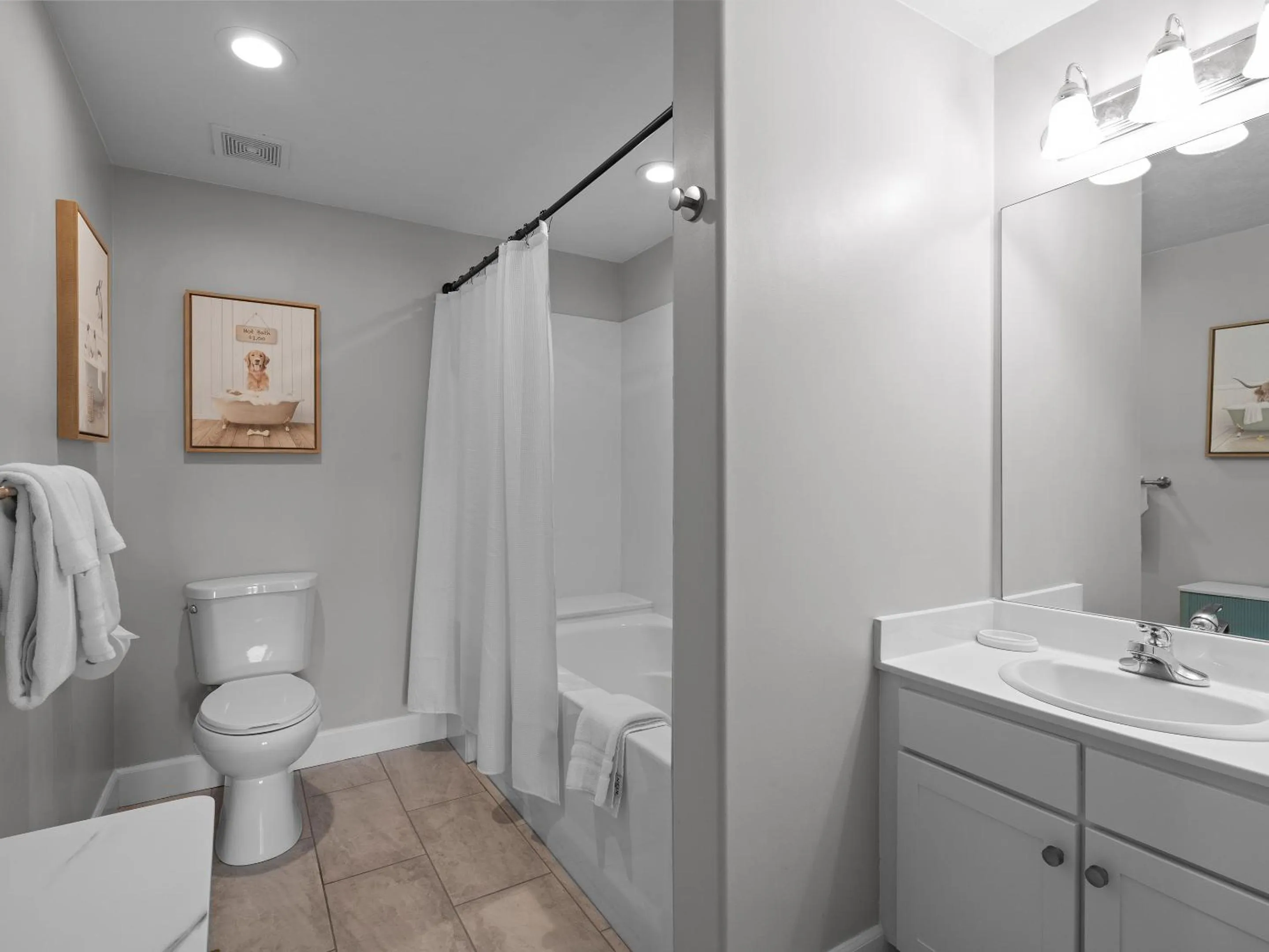 Bathroom in Crestview Condominiums by All Seasons Resort Lodging