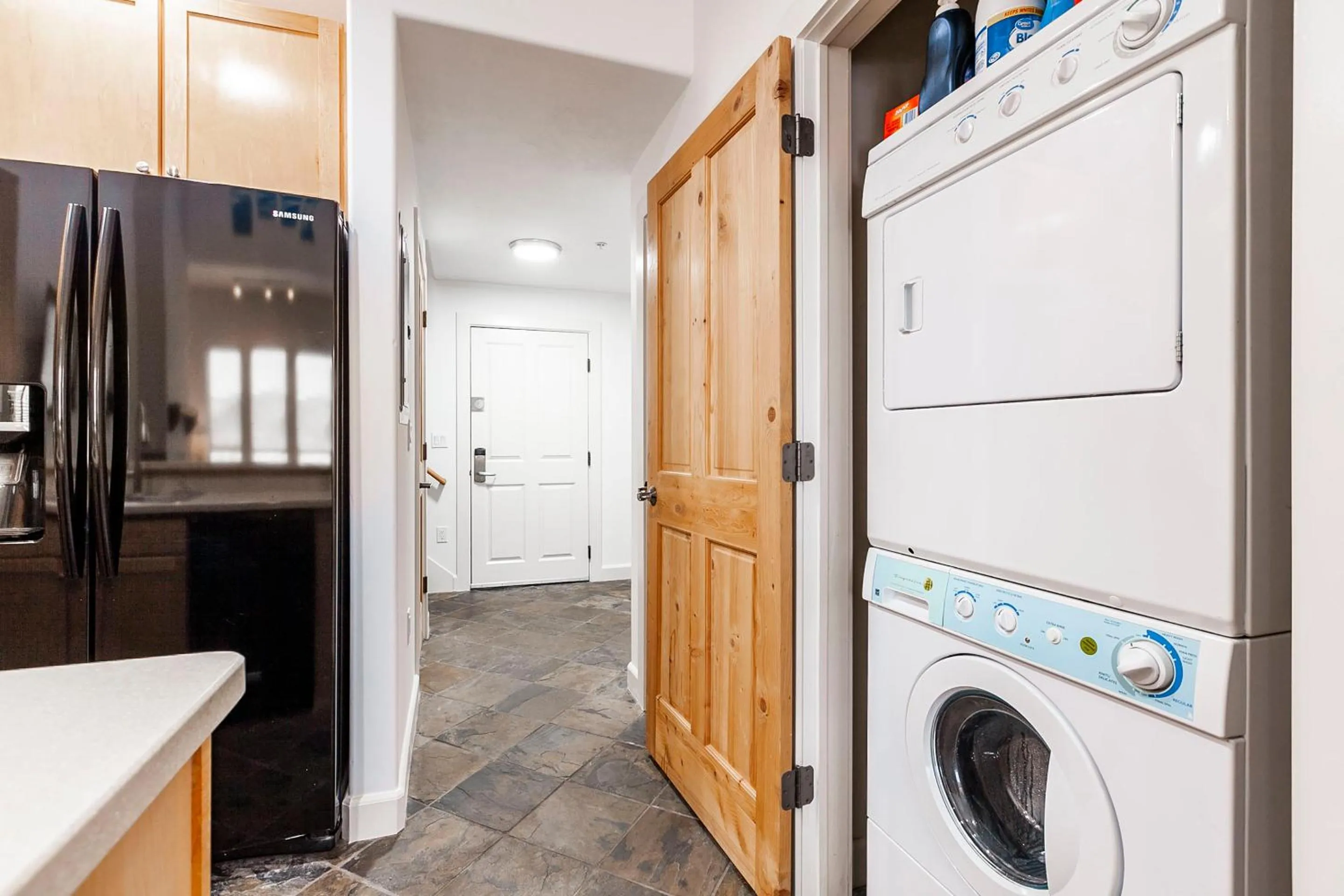 washing machine in Crestview Condominiums by All Seasons Resort Lodging