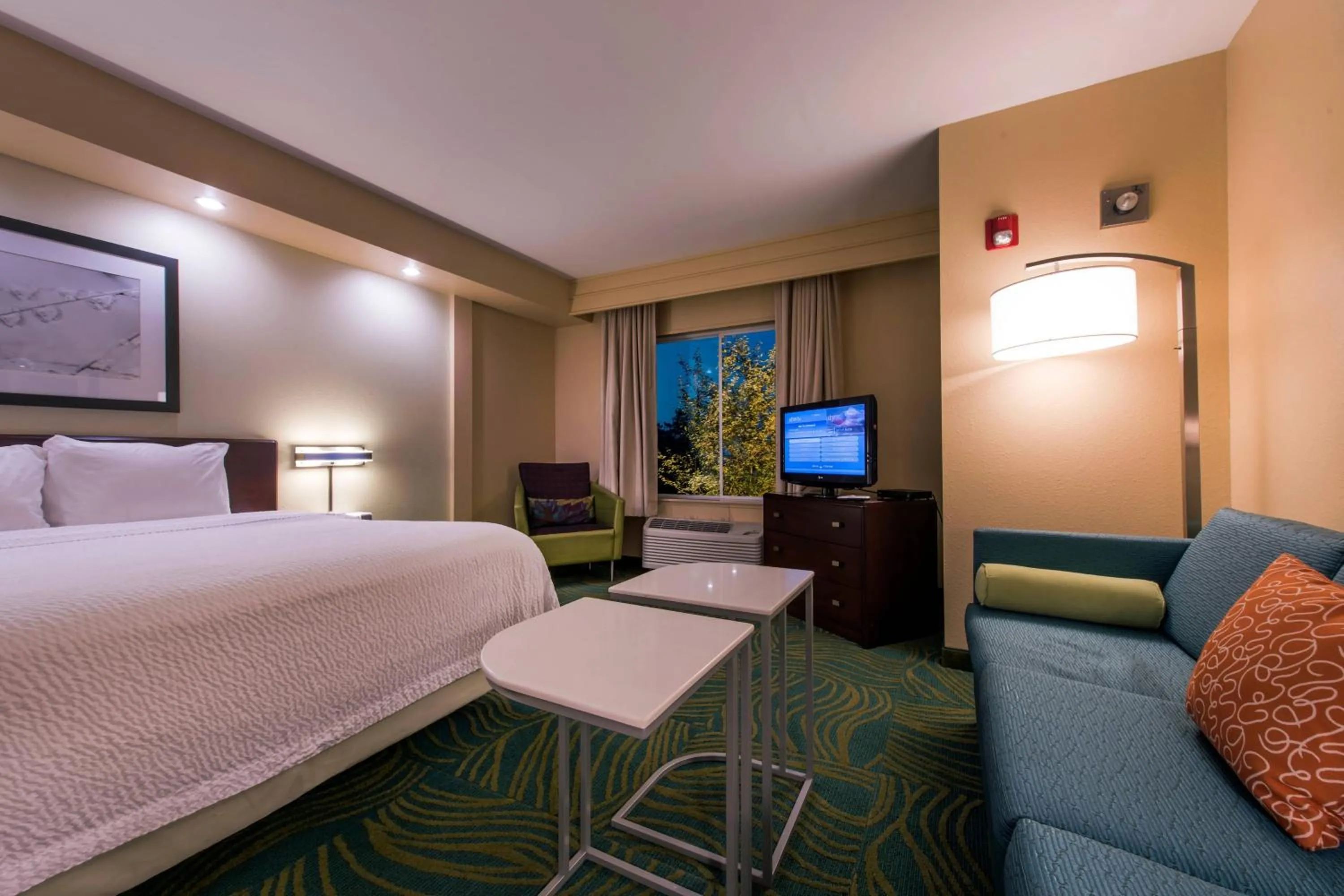 Photo of the whole room, Bed in SpringHill Suites Devens Common Center