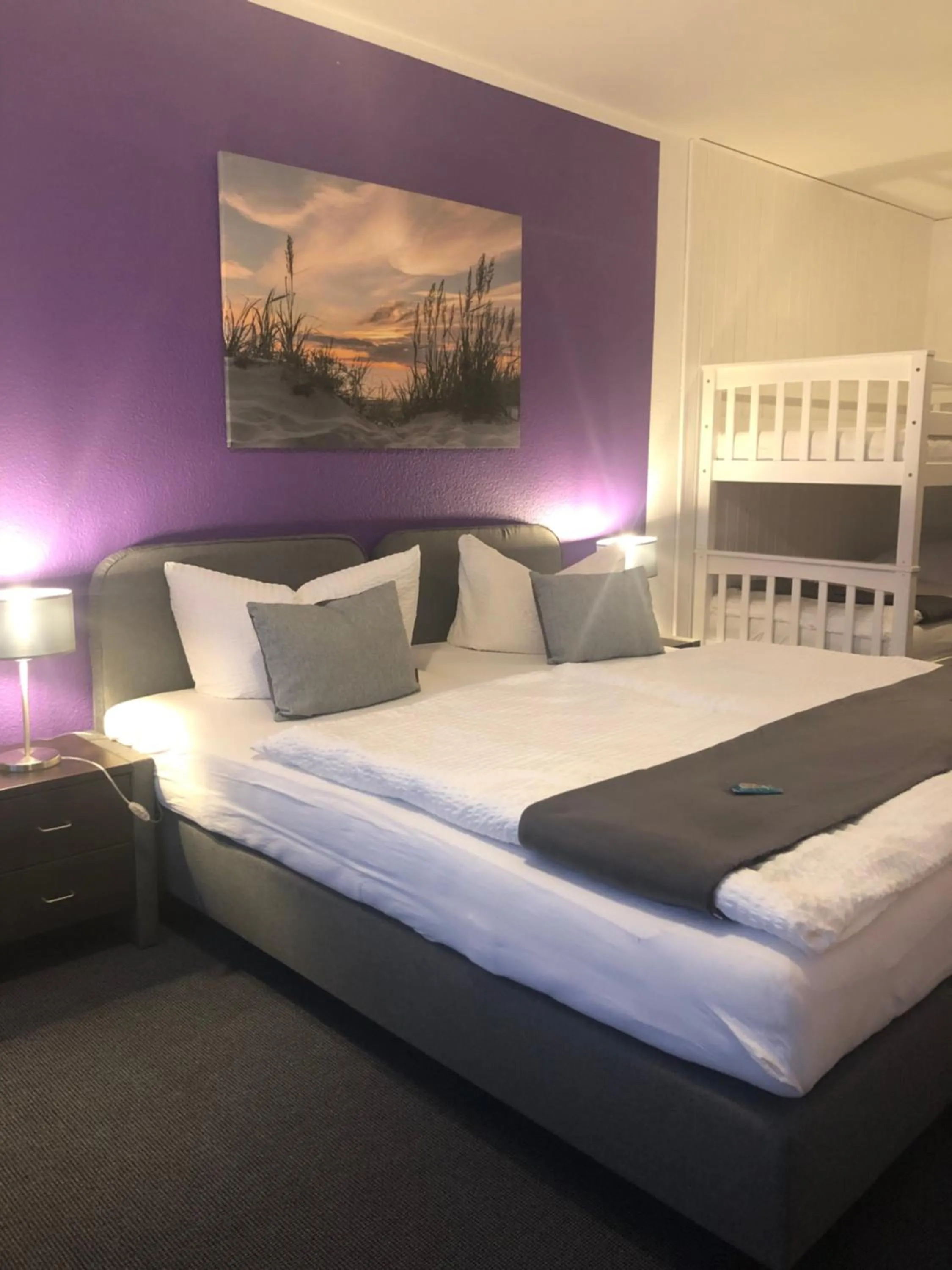 Bed in City-Hotel-Wolgast