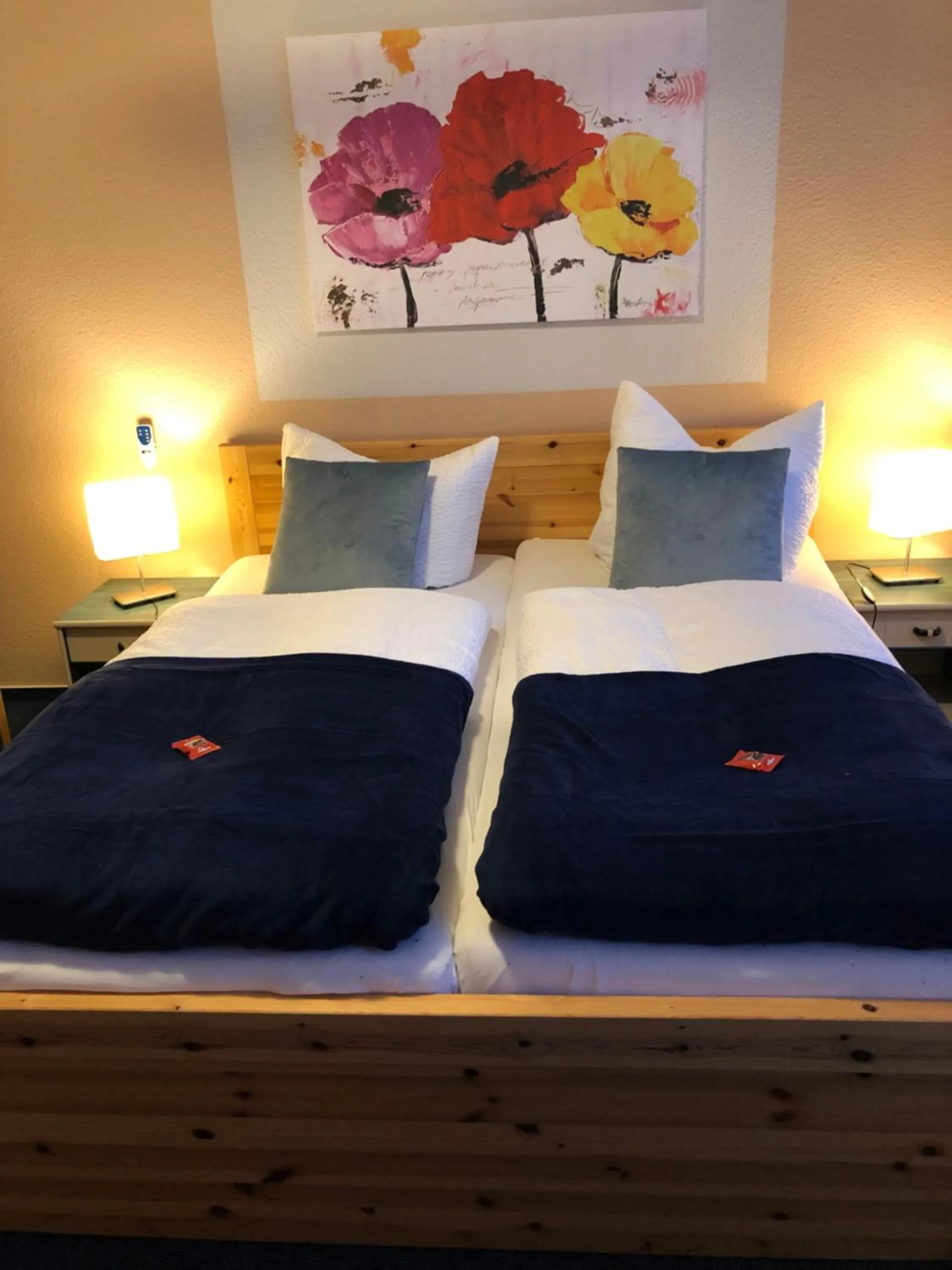 Bed in City-Hotel-Wolgast