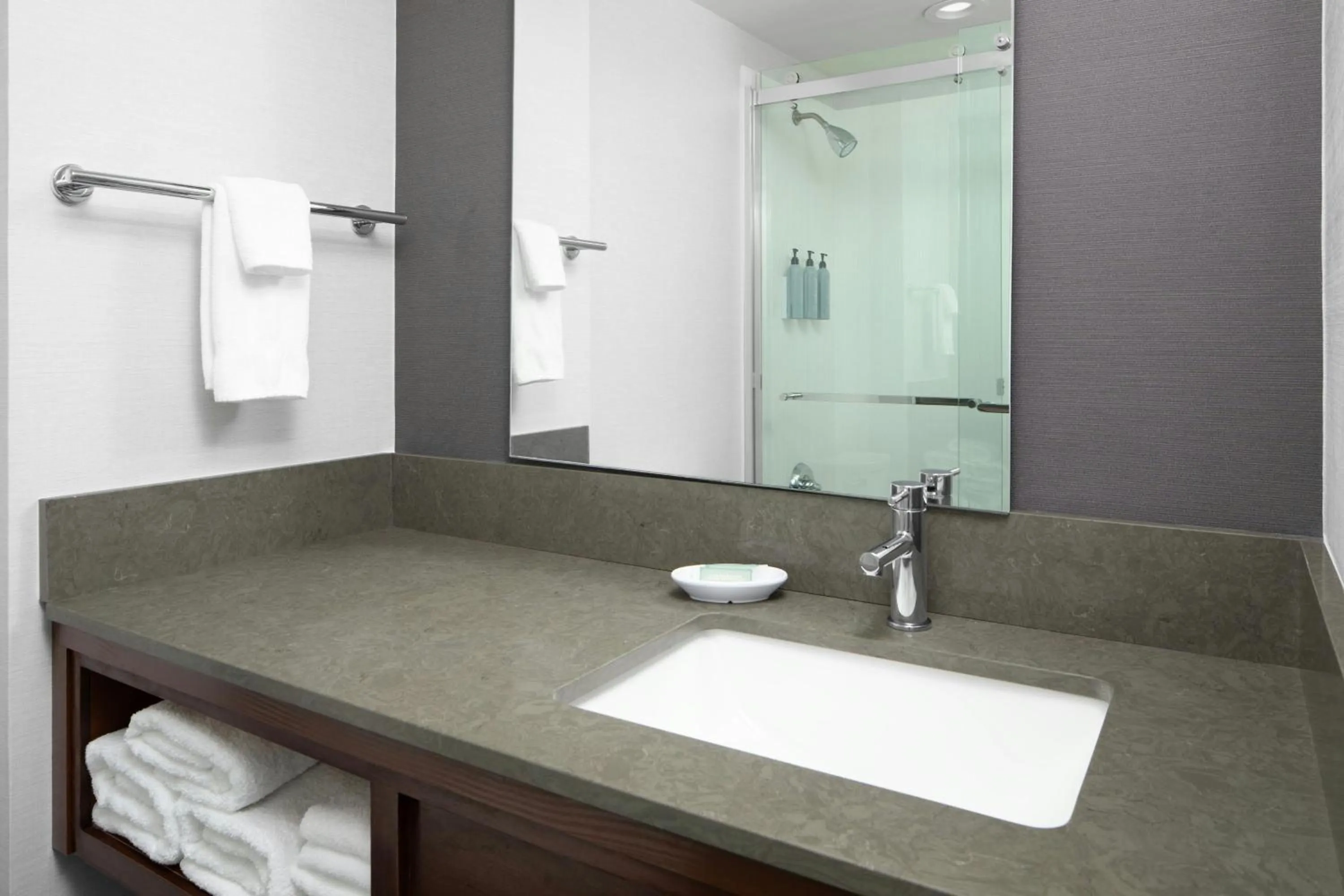 Bathroom in Courtyard Columbia Downtown at USC