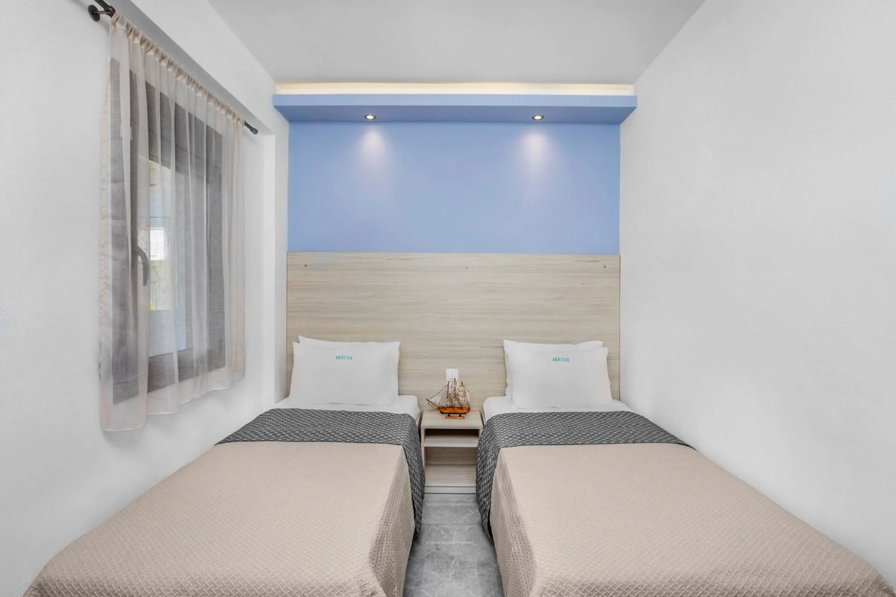 Bed in Akritas Hotel Pefkochori