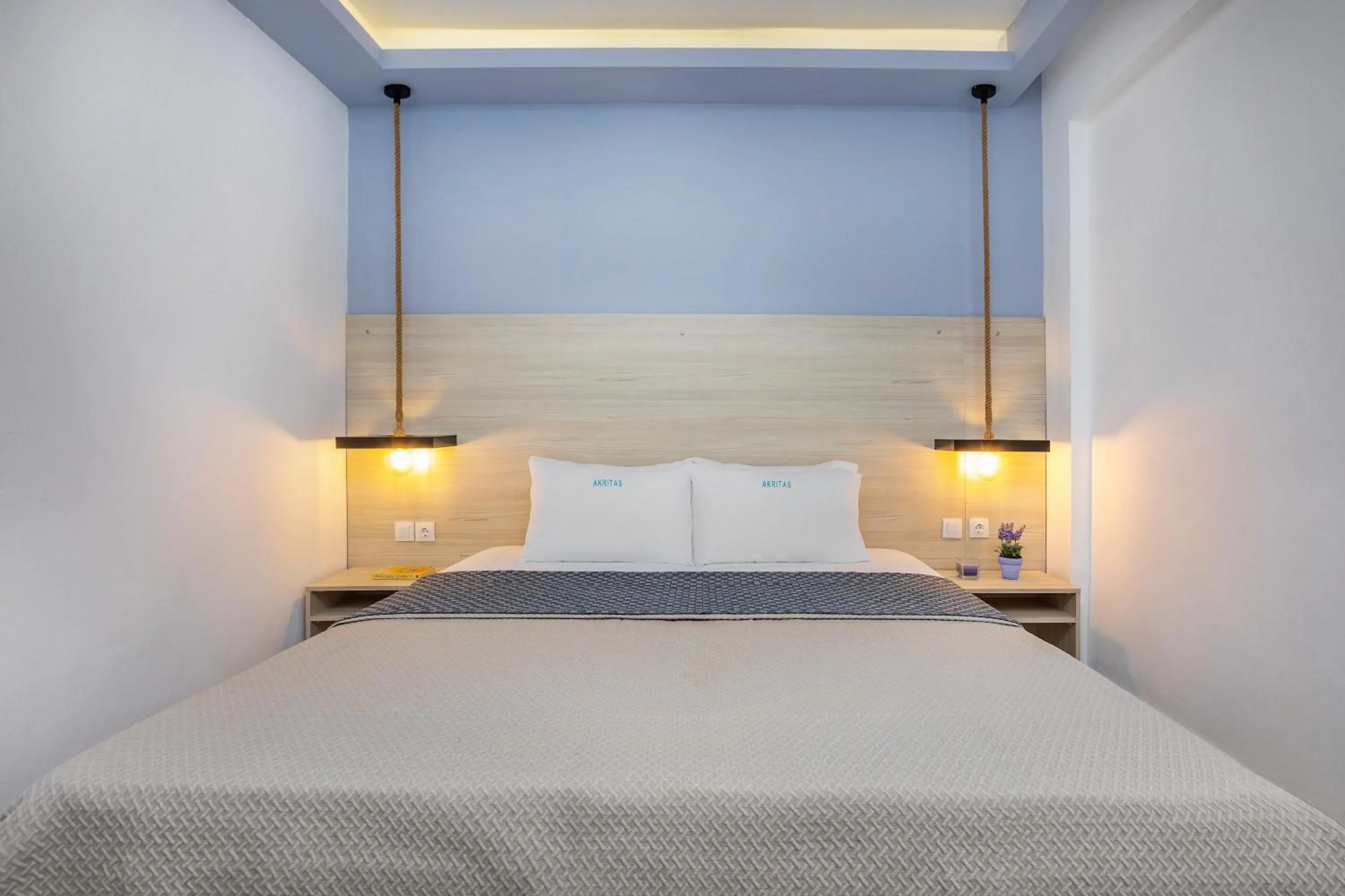 Bed in Akritas Hotel Pefkochori