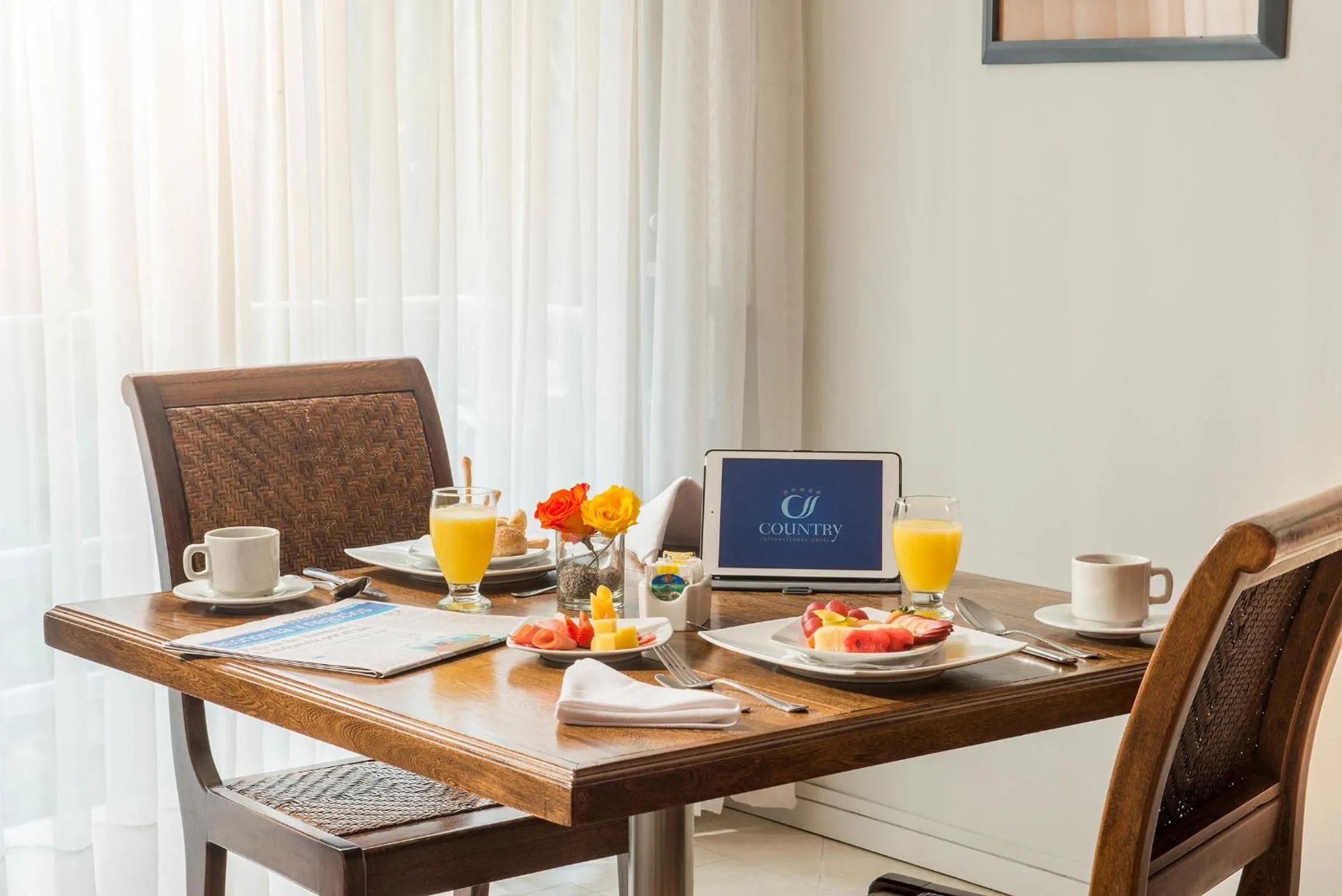 Seating area in Country International Hotel