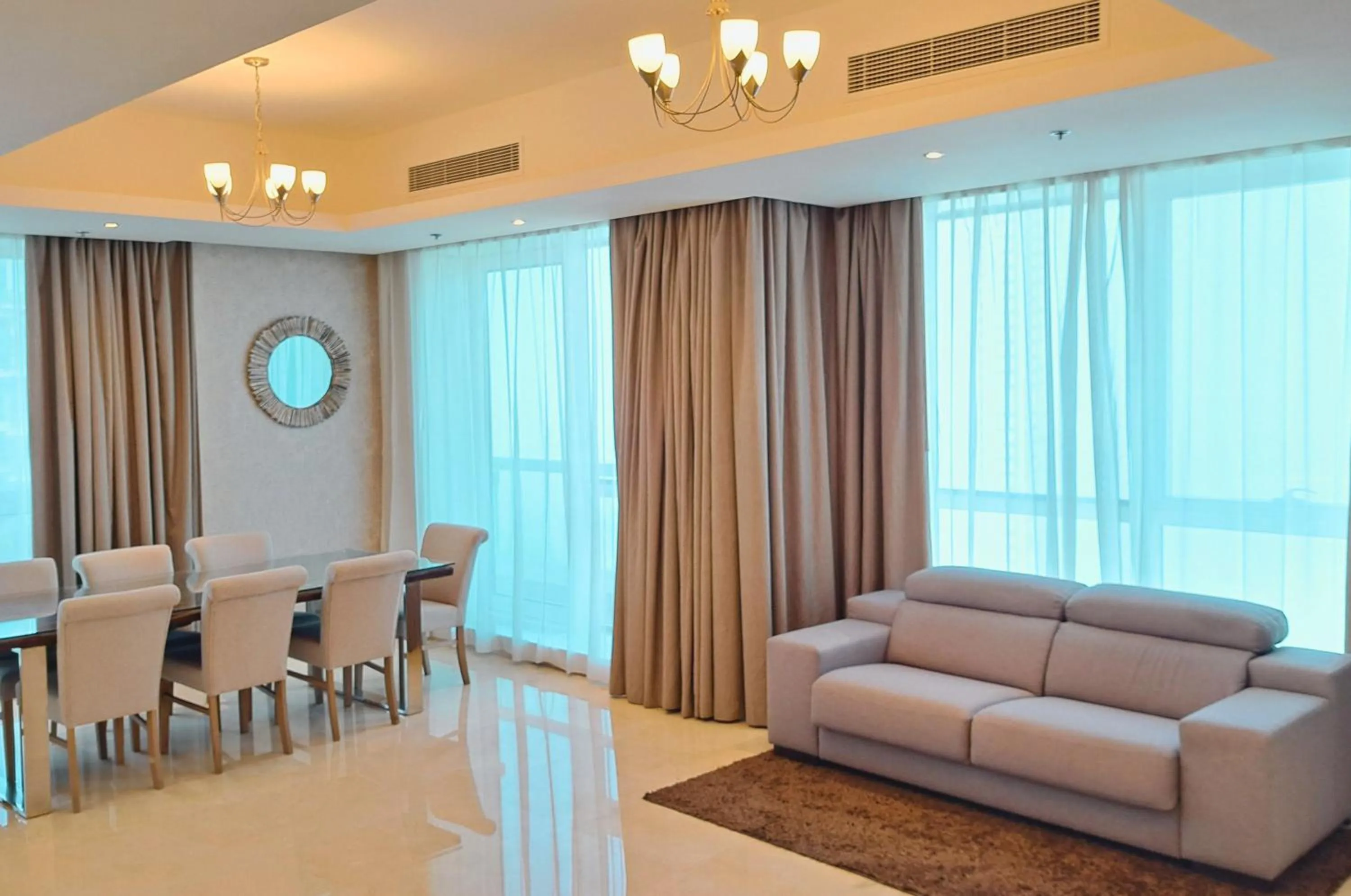 Living room in Barceló Residences Dubai Marina